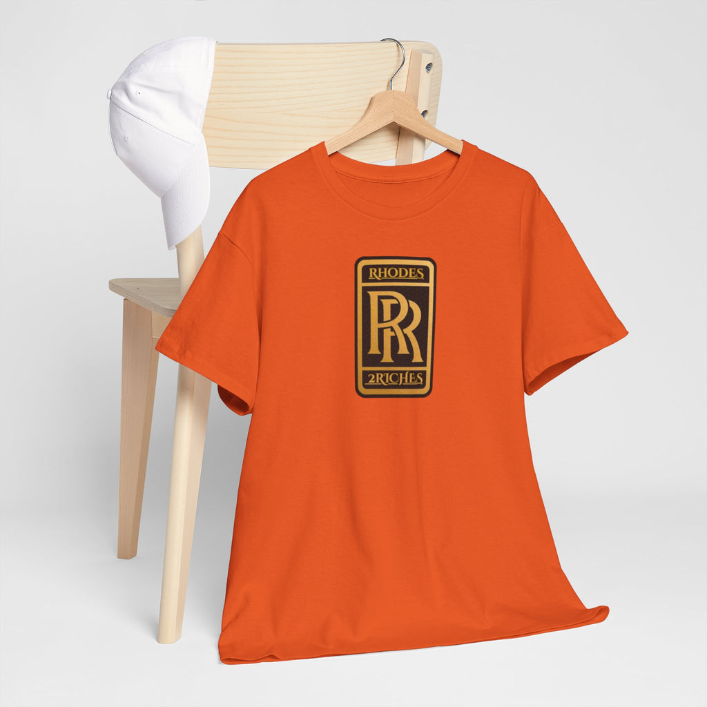 Rhodes 2 Riches Family Crest - Luxury Monogram Tee — 'RR' Rhodes & Riches Crest Cotton T-Shirt