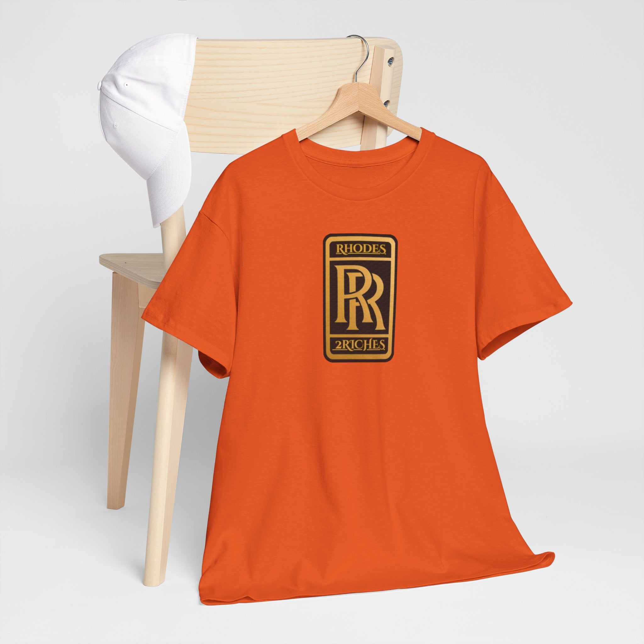 Rhodes 2 Riches Family Crest - Luxury Monogram Tee — 'RR' Rhodes & Riches Crest Cotton T-Shirt