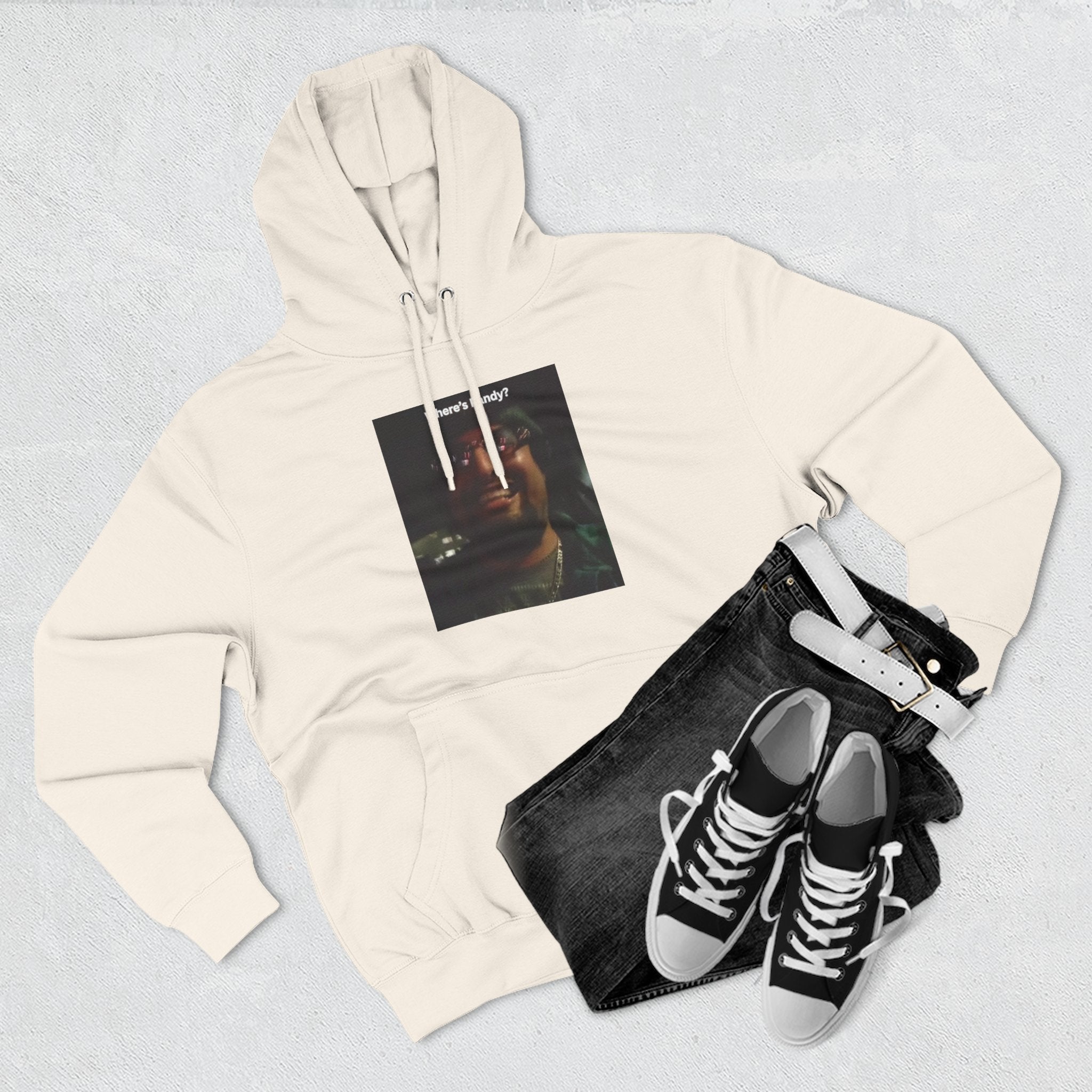 Wheres Randy Vintage Hoodie — Retro Mood Graphic Pullover