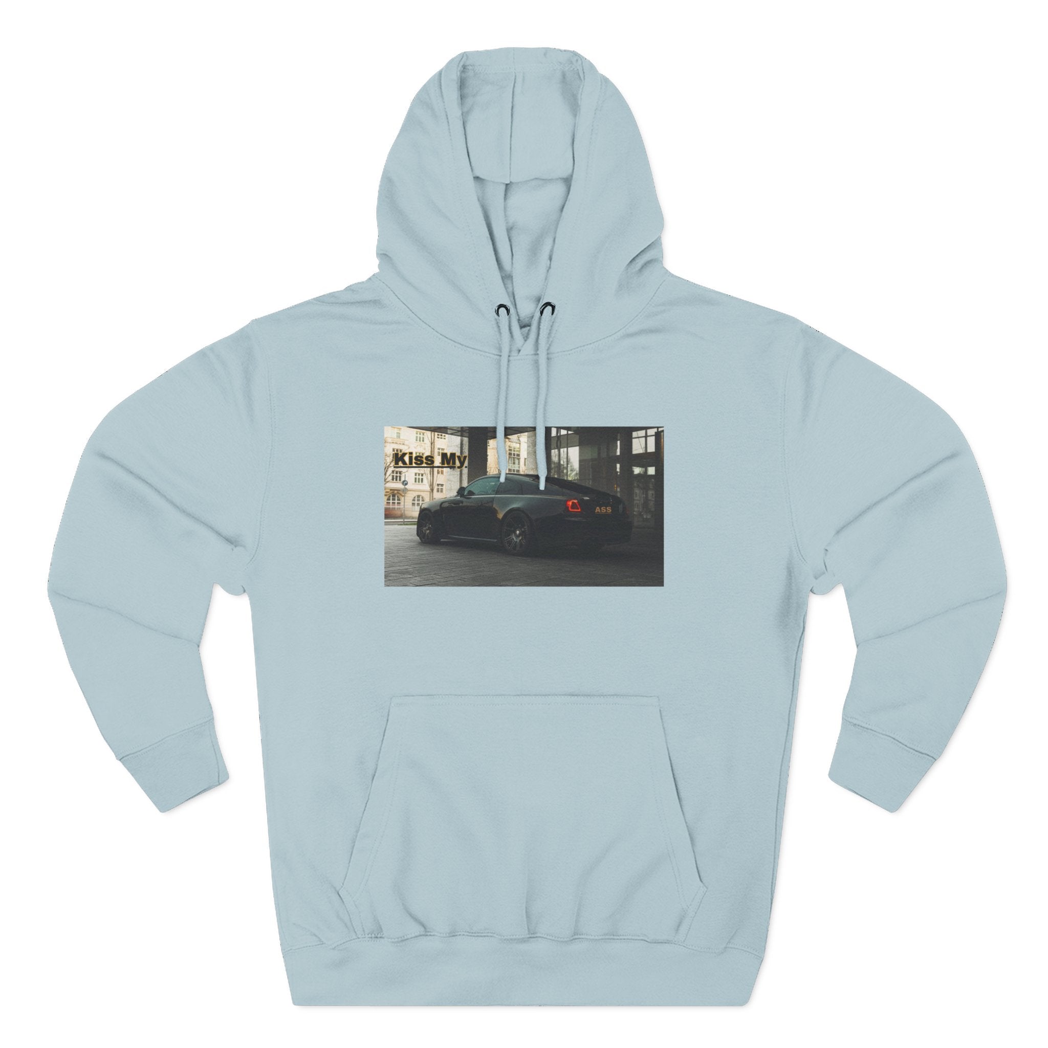 KISS MY license plate Photo Hoodie — Vintage Streetwear Pullover