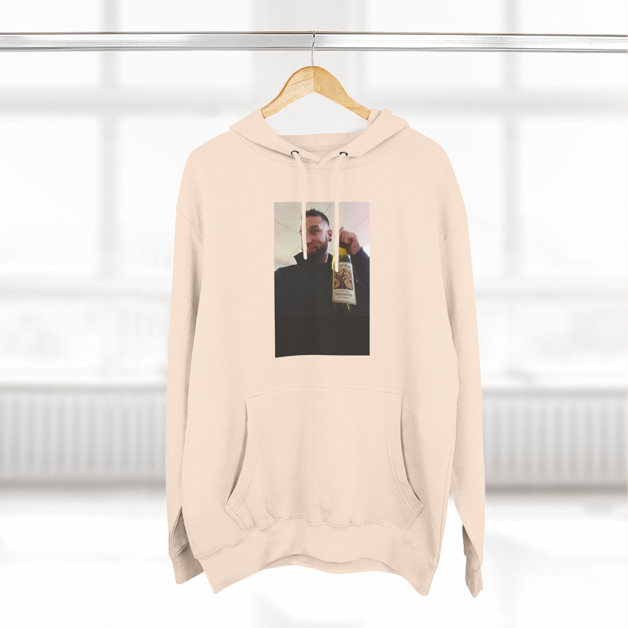 Shaun Says!      Three-Panel Fleece Hoodie – Vintage Photo Collage Printed Hoodie