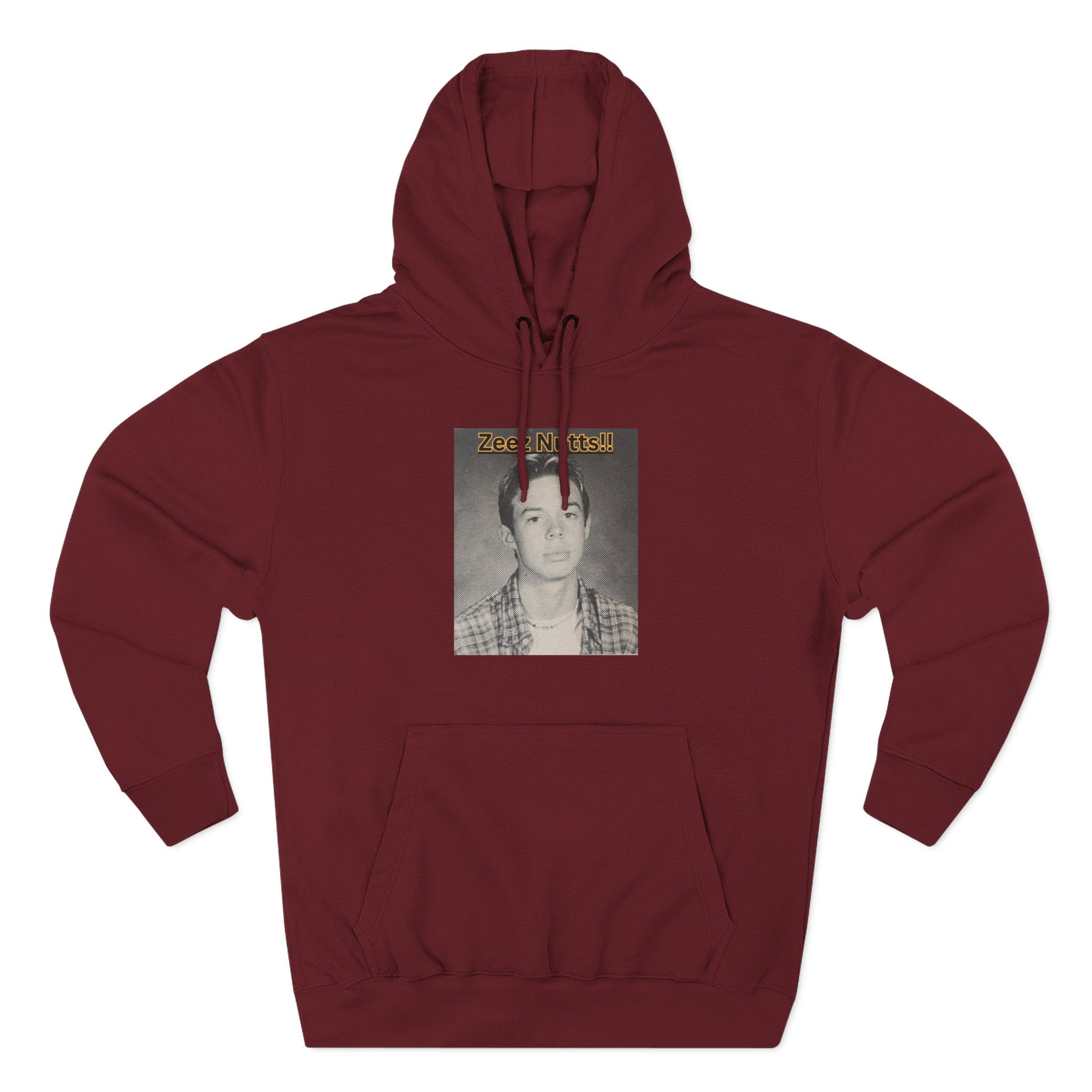 Zee'z Nutts!!   Vintage Portrait Hoodie — 'ZeeNutty' Photo Graphic Pullover