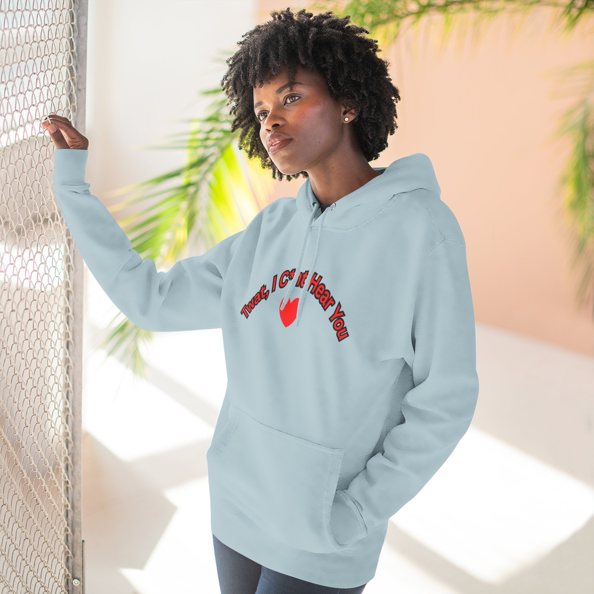 I cunt hear you 2 Three-Panel Fleece Hoodie