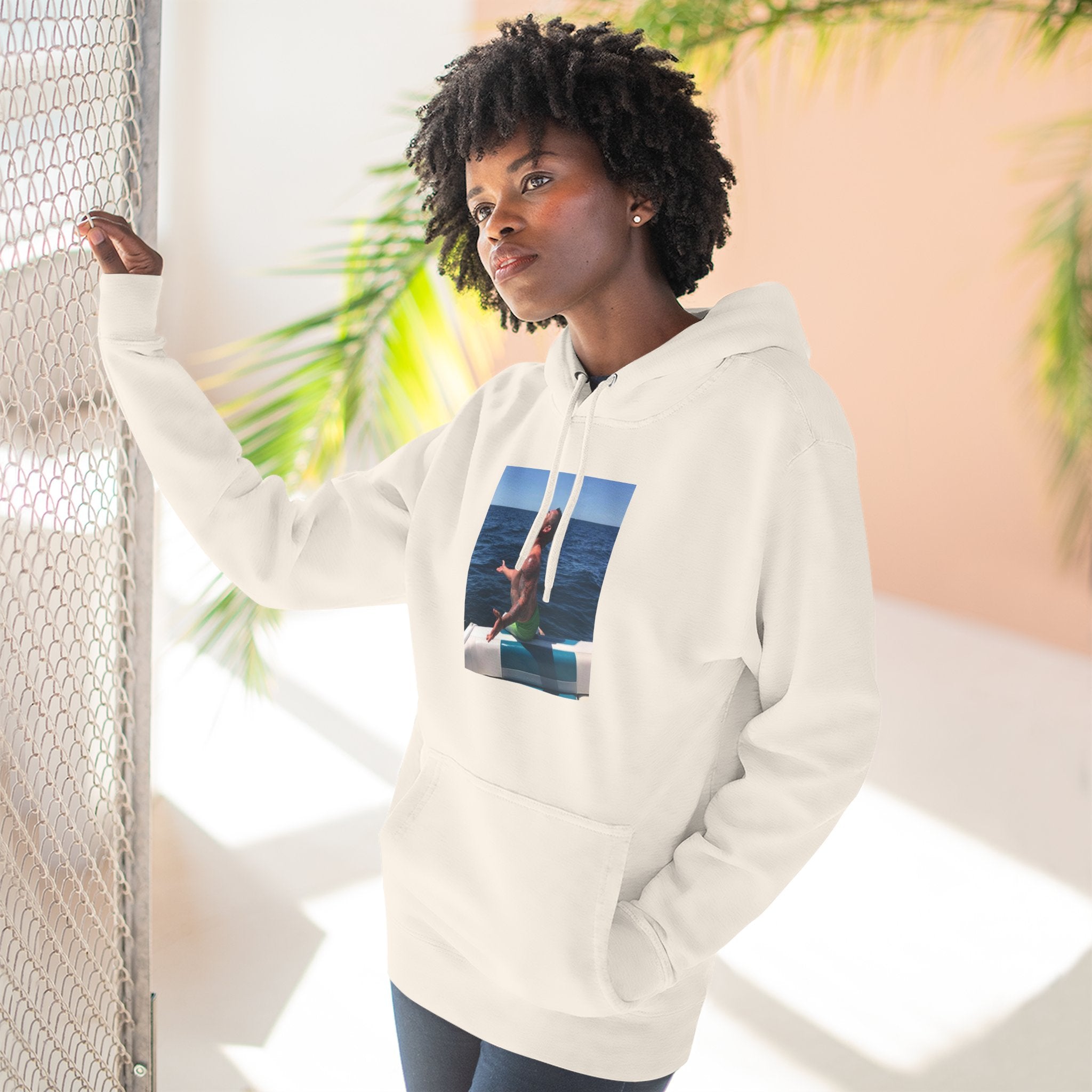 Fishy Out Of Water Hoodie — Ocean Boat Summer Vibes Fleece Pullover