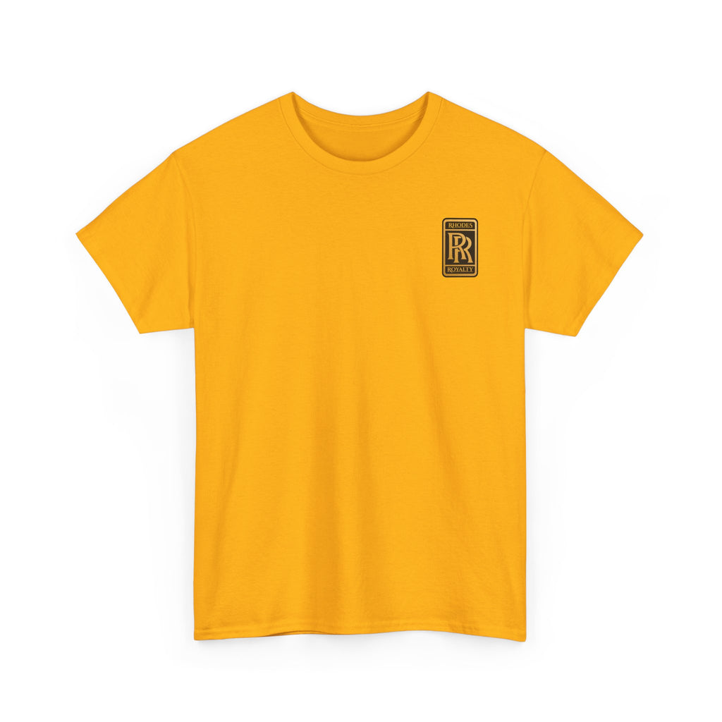 Rhodes Royalty Family Crest- Luxury Monogram T-Shirt — Small Chest Patch "RR"