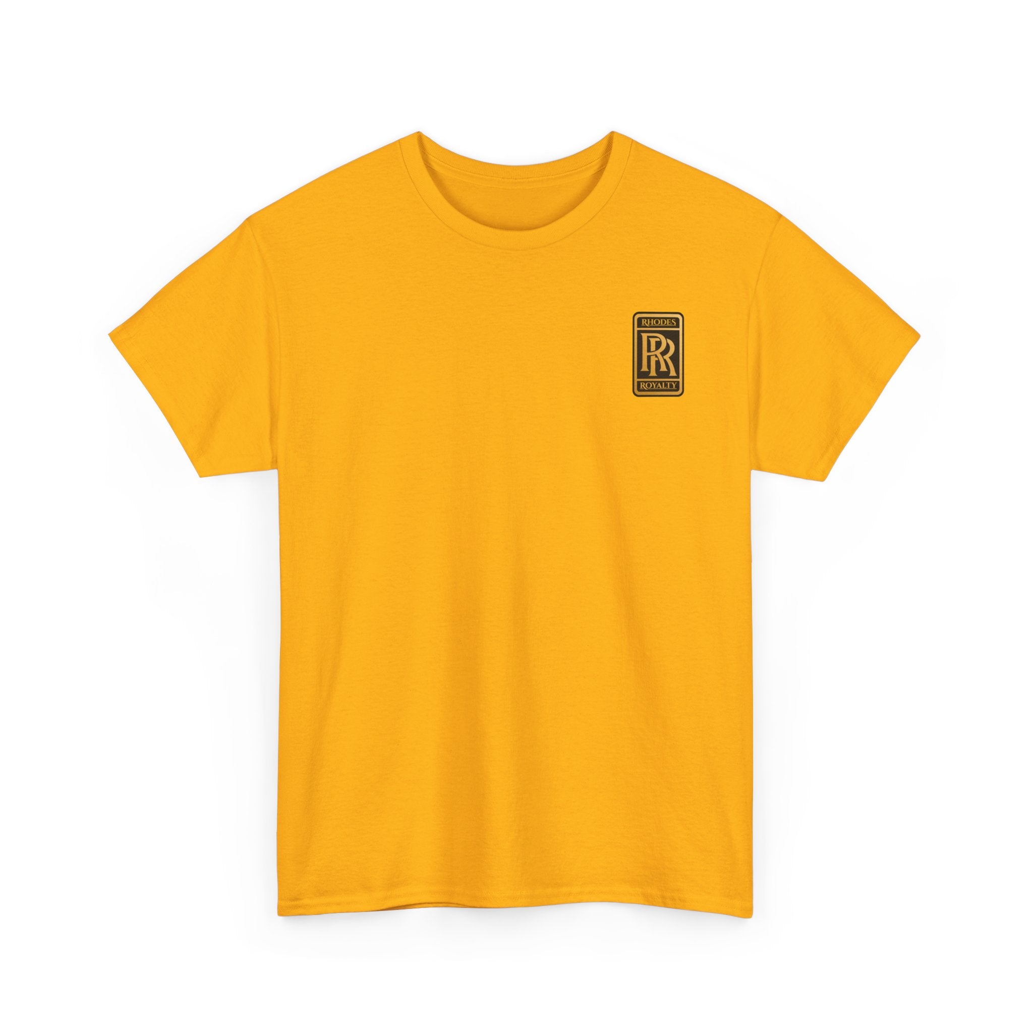 Rhodes Royalty Family Crest- Luxury Monogram T-Shirt — Small Chest Patch "RR"