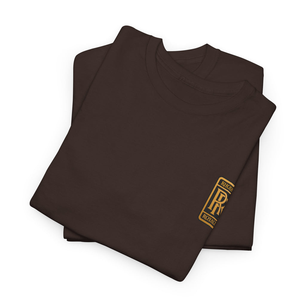 Rhodes Royalty Family Crest- Luxury Monogram T-Shirt — Small Chest Patch "RR"