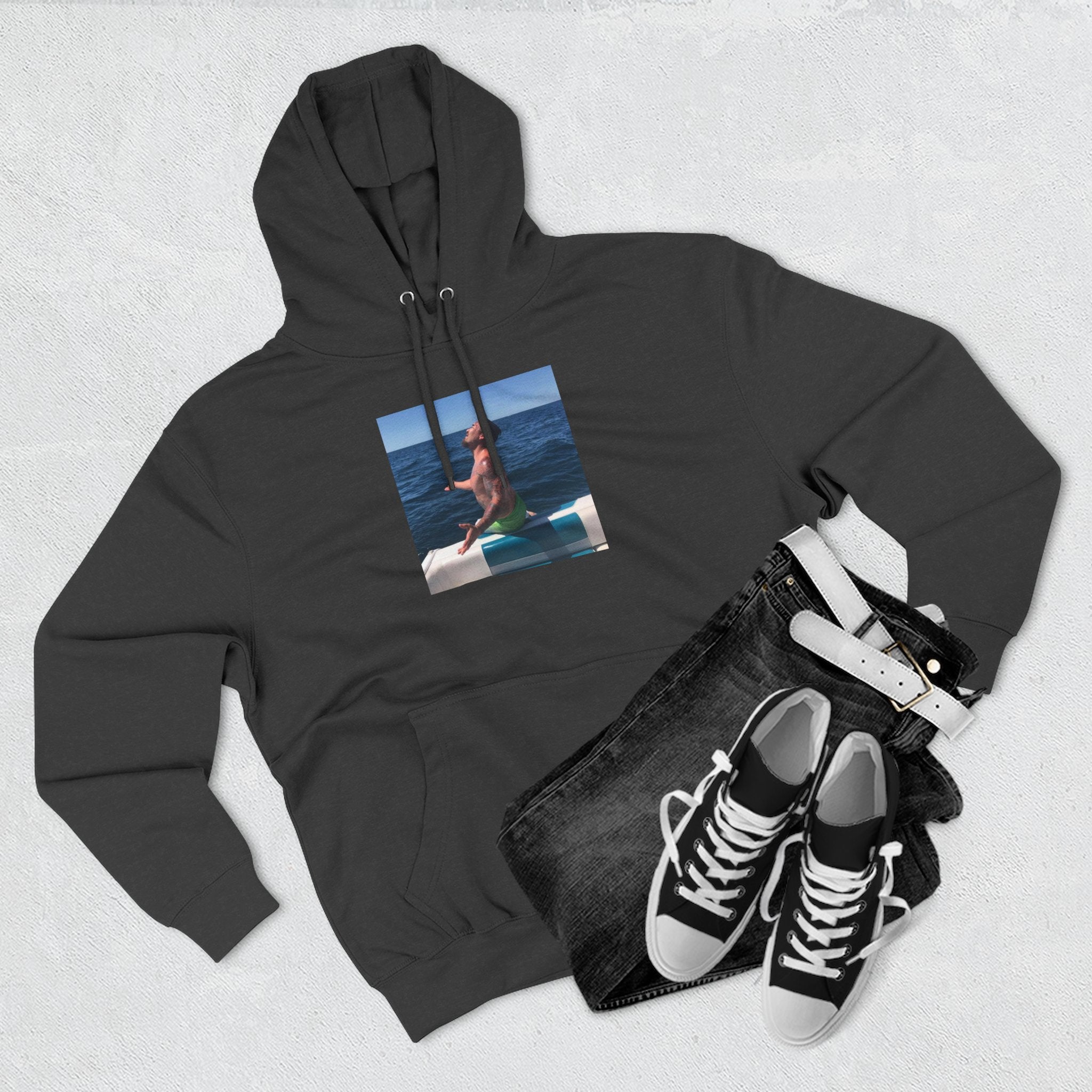 Fishy Out Of Water Hoodie — Ocean Boat Summer Vibes Fleece Pullover