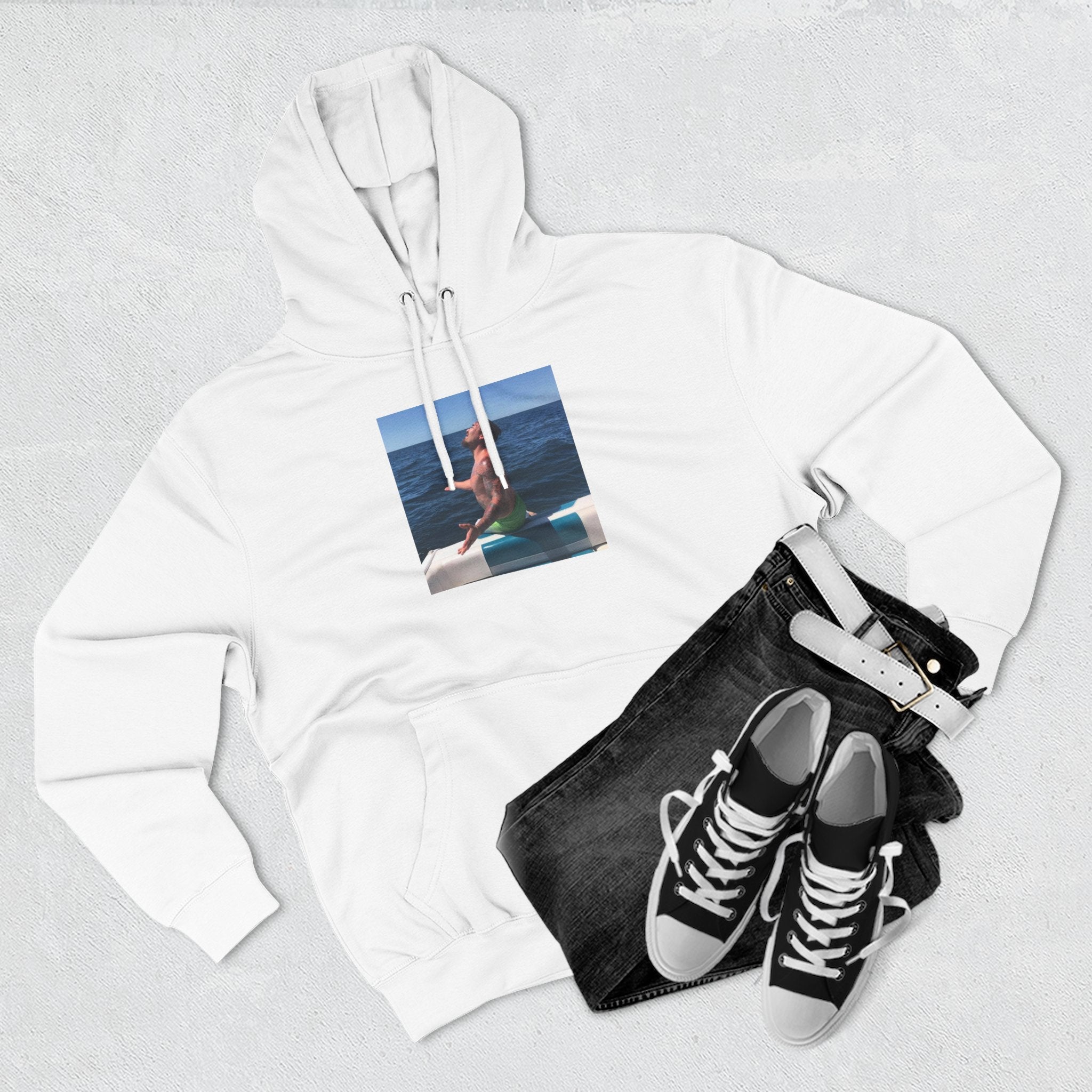 Fishy Out Of Water Hoodie — Ocean Boat Summer Vibes Fleece Pullover