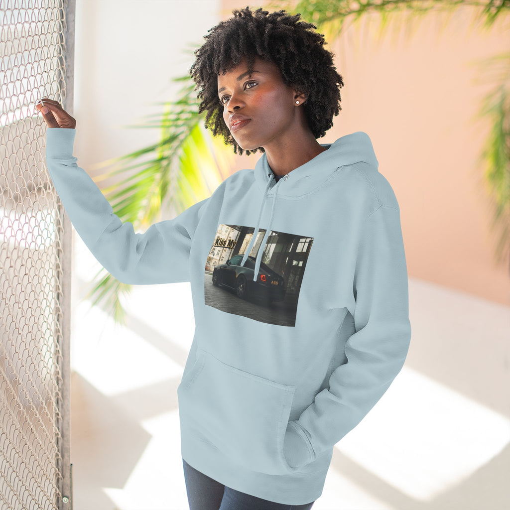 KISS MY license plate Photo Hoodie — Vintage Streetwear Pullover