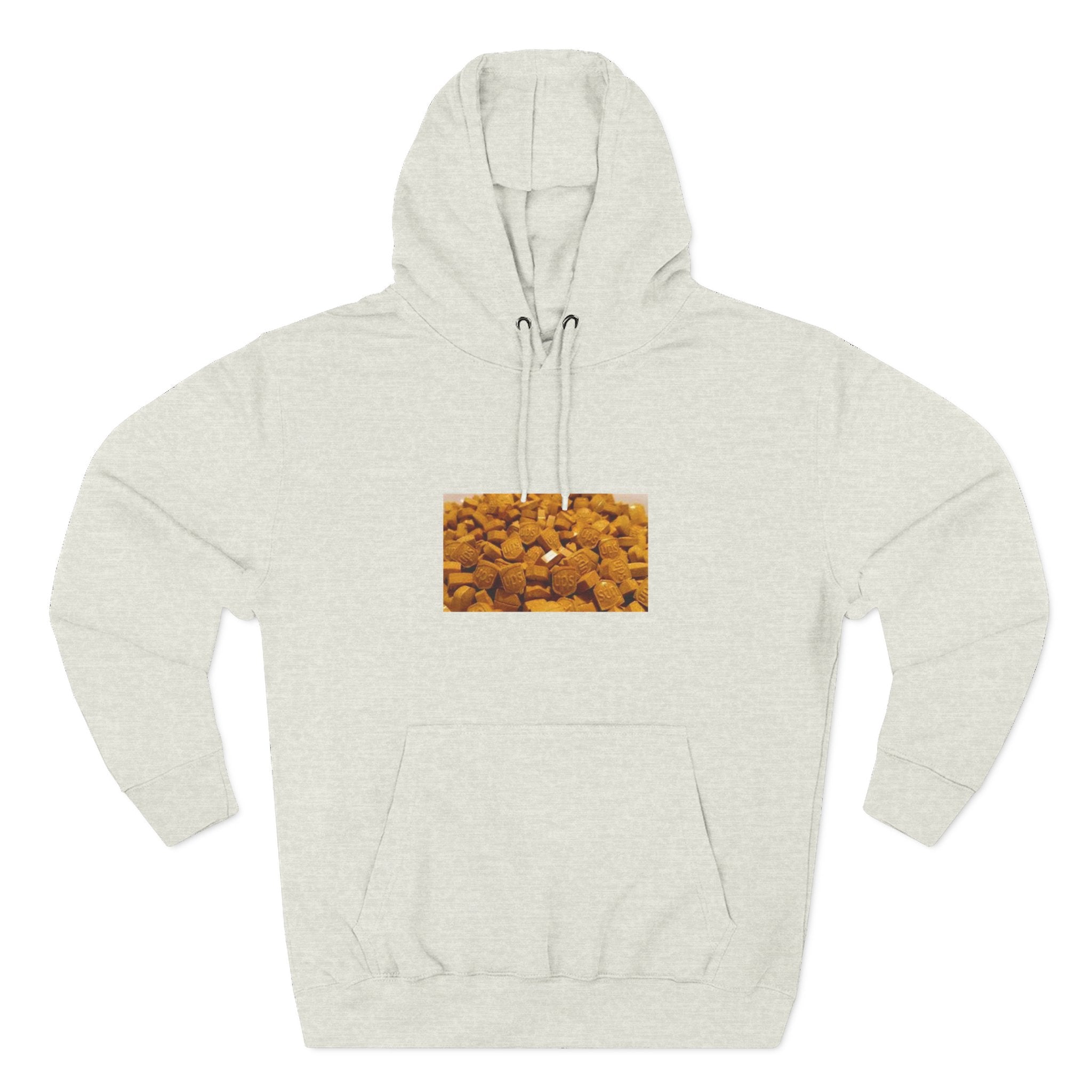 UPS Delivery Hoodie — Golden Nugget Pattern Chest Print Fleece Hoodie