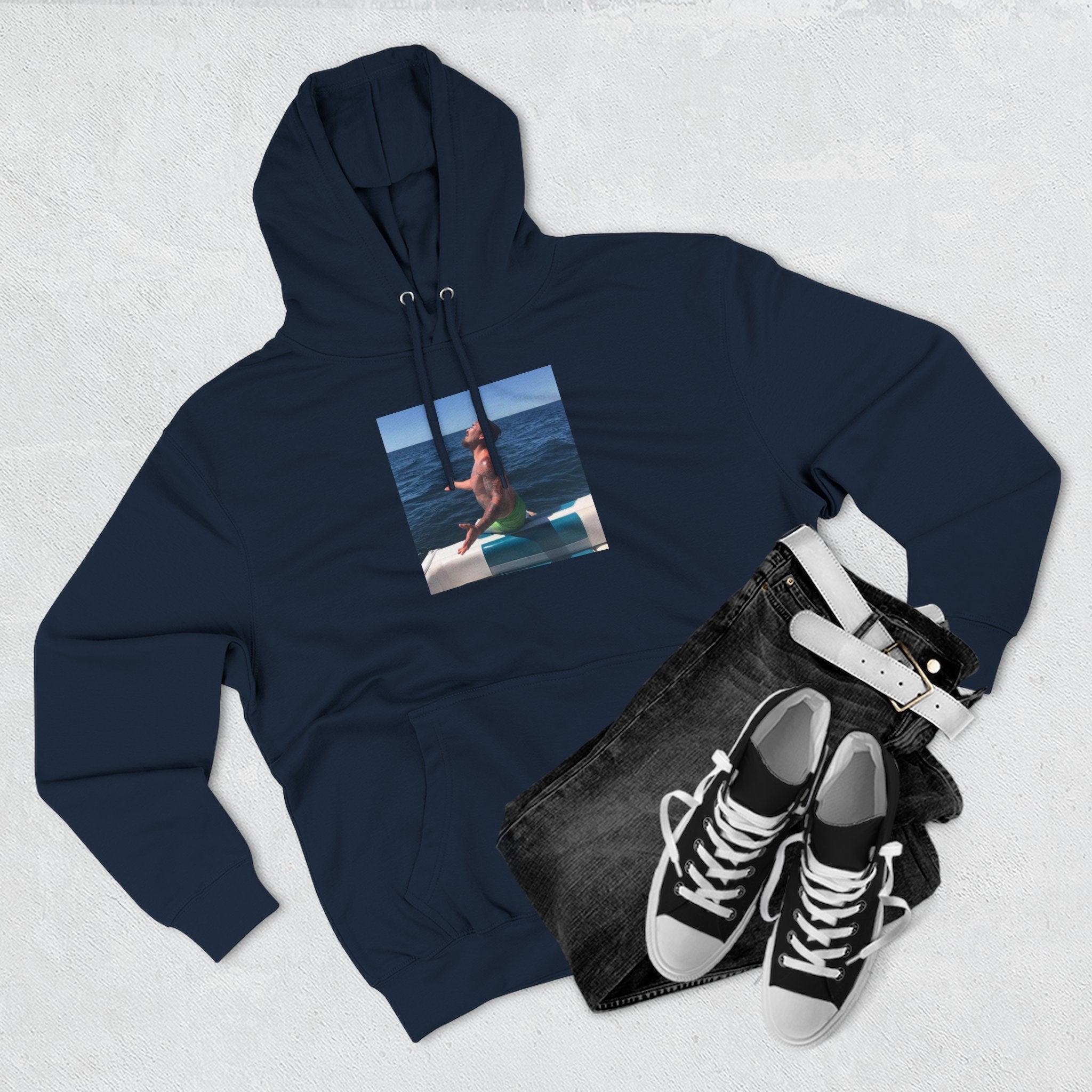 Fishy Out Of Water Hoodie — Ocean Boat Summer Vibes Fleece Pullover