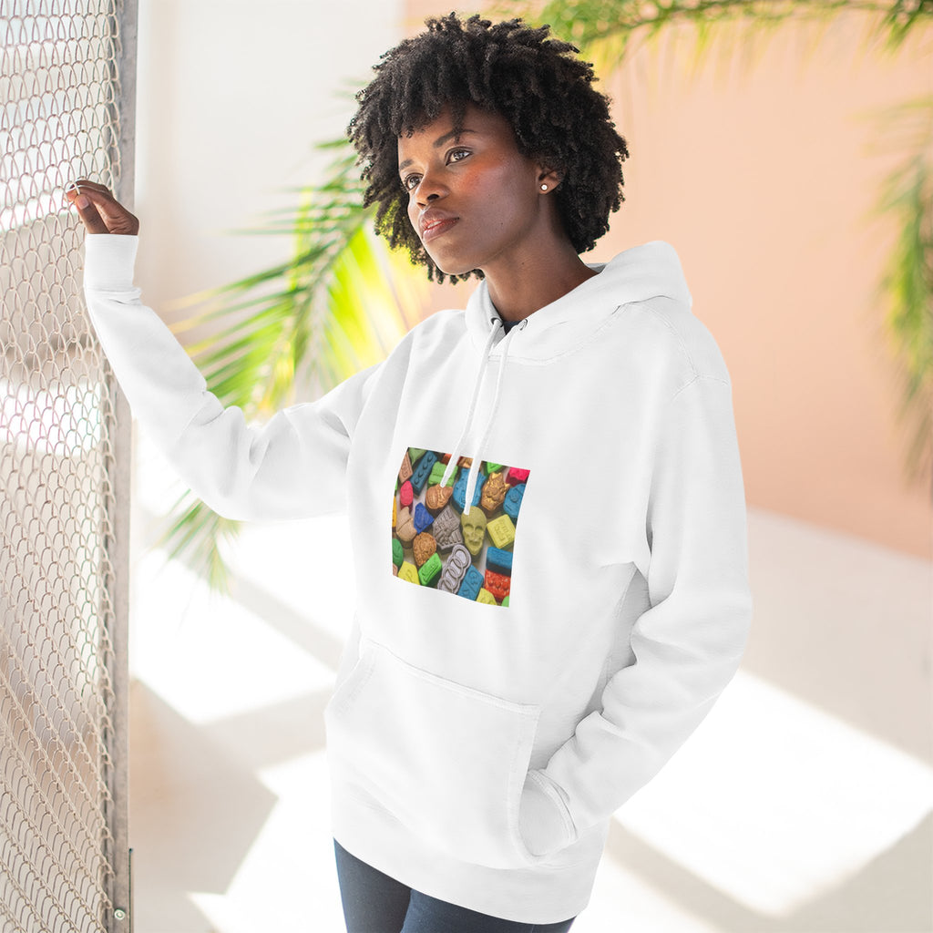 Candy Collage Hoodie — Colorful Retro Candy Graphic Pullover