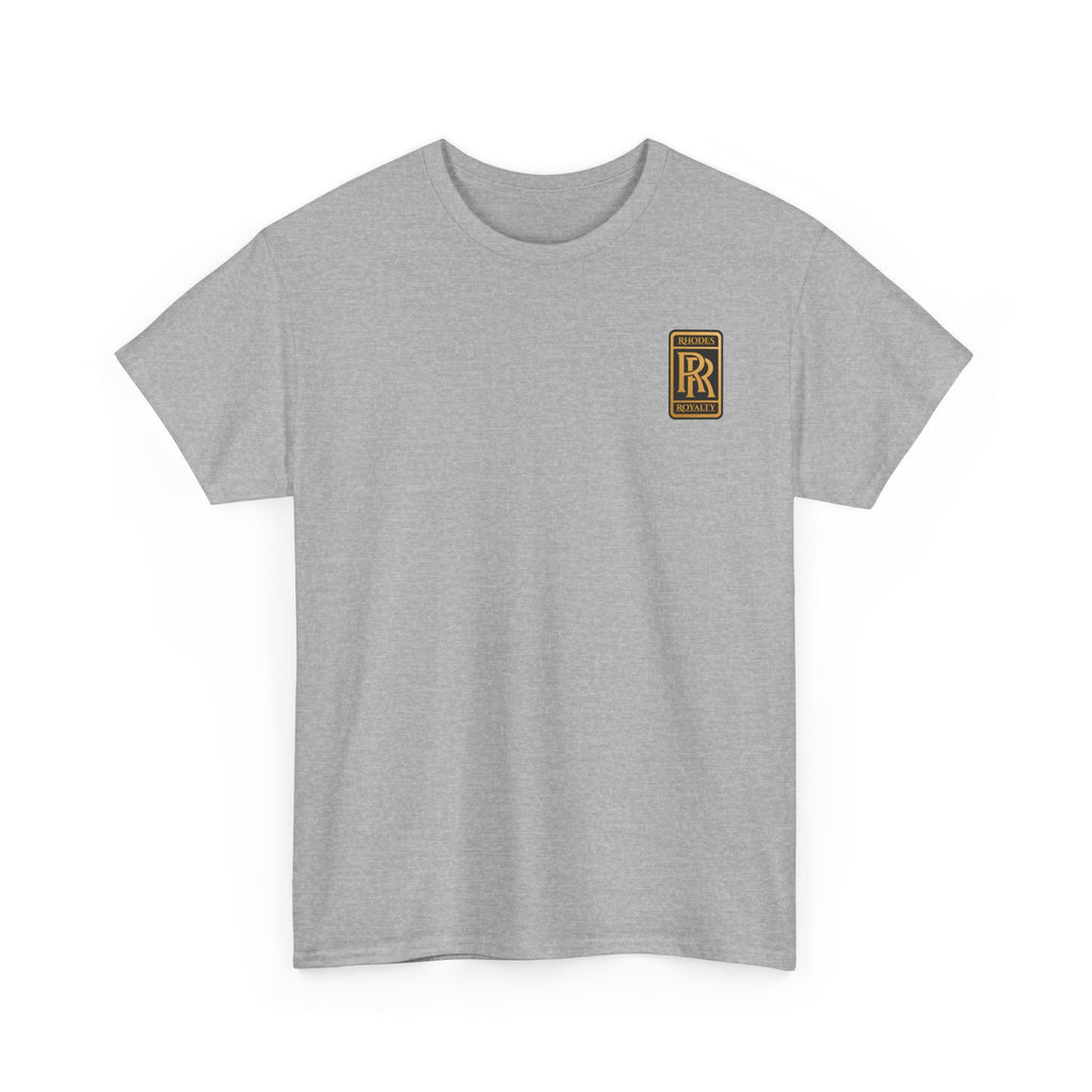 Rhodes Royalty Family Crest- Luxury Monogram T-Shirt — Small Chest Patch "RR"