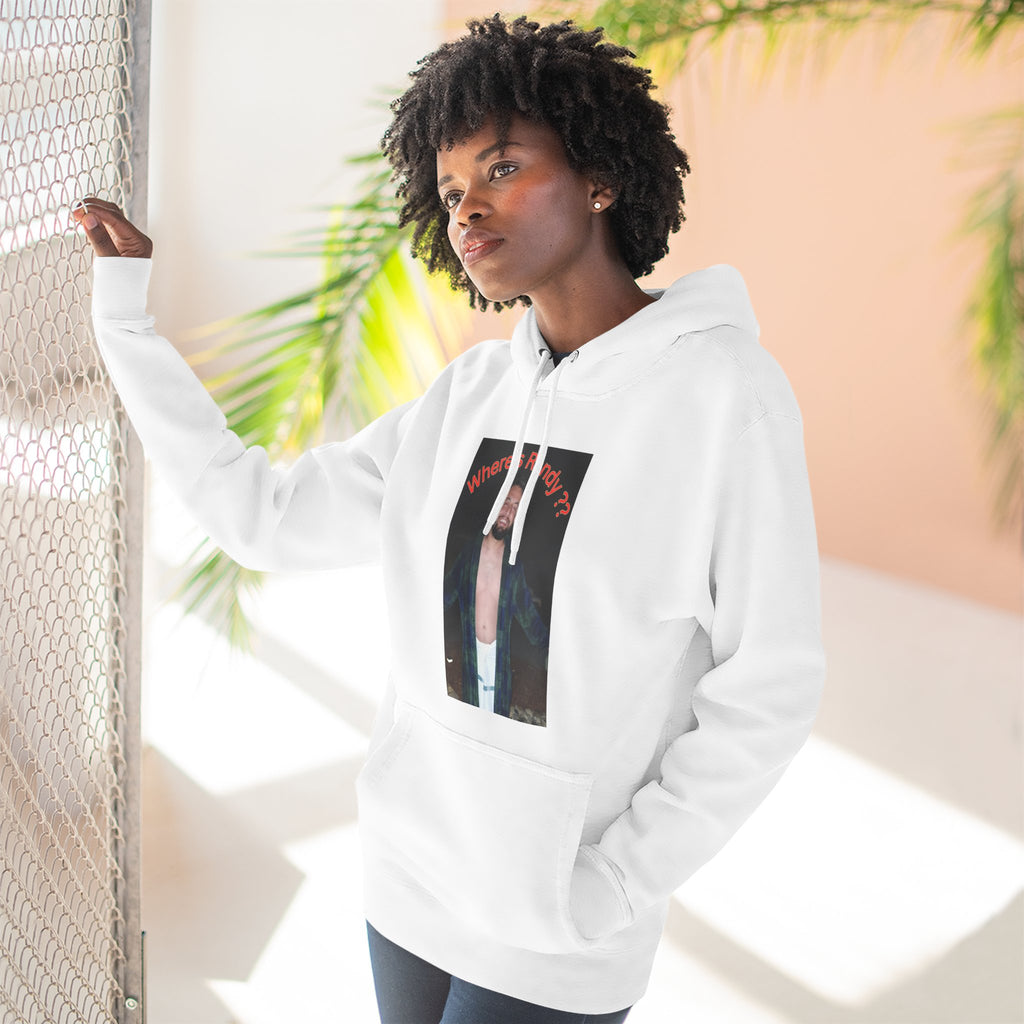Where's Randy!!!????  Graphic Hoodie — Raised Arms Photo Print Hoodie (Three-Panel Fleece)