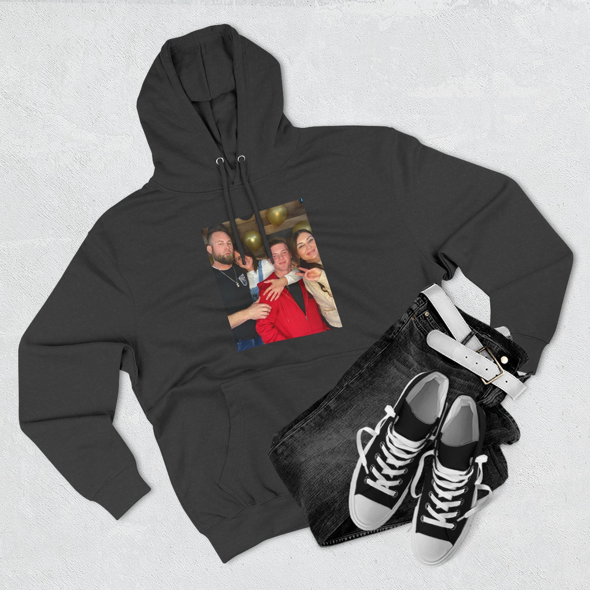 Family!!     Photo Collage Fleece Hoodie - Custom Group Portrait Pullover