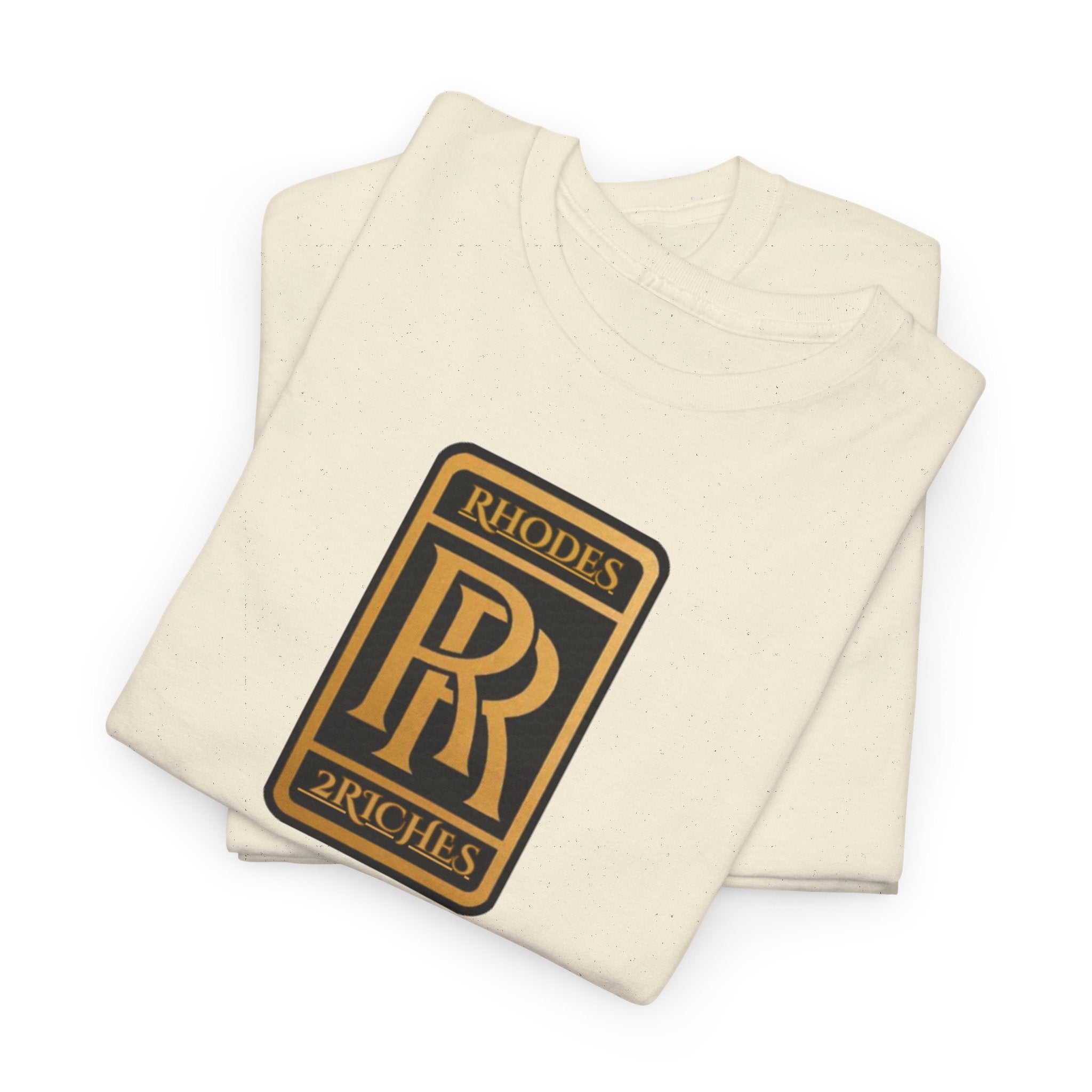 Rhodes 2 Riches Family Crest - Luxury Monogram Tee — 'RR' Rhodes & Riches Crest Cotton T-Shirt