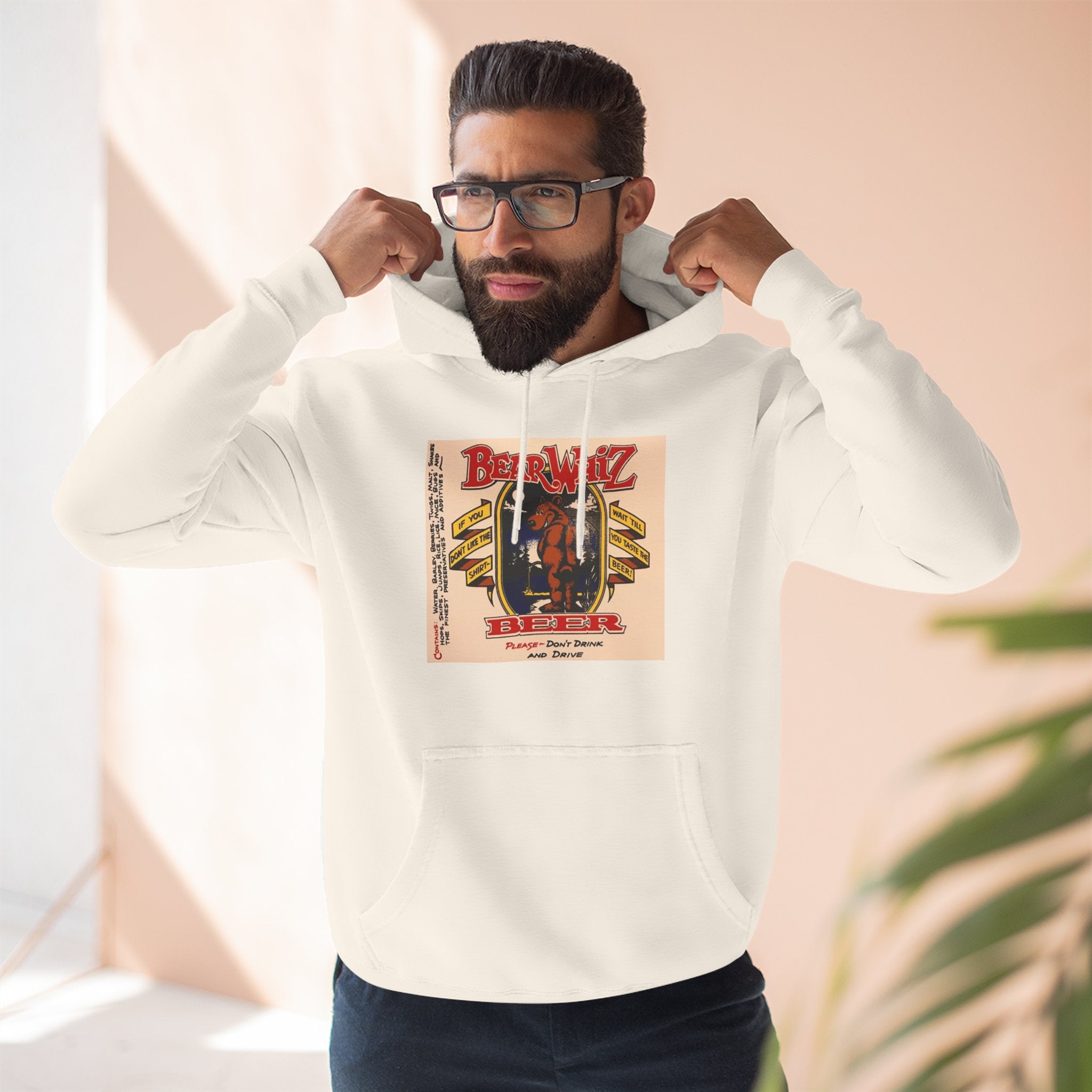 Bear Whiz Beer Original Brew Hoodie - "Bluegrass Revival" Music Poster Design