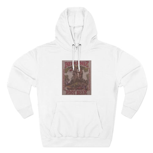 Bear Whiz Beer RootBeer  Vintage Label Hoodie — Retro Beverage Graphic Fleece Pullover