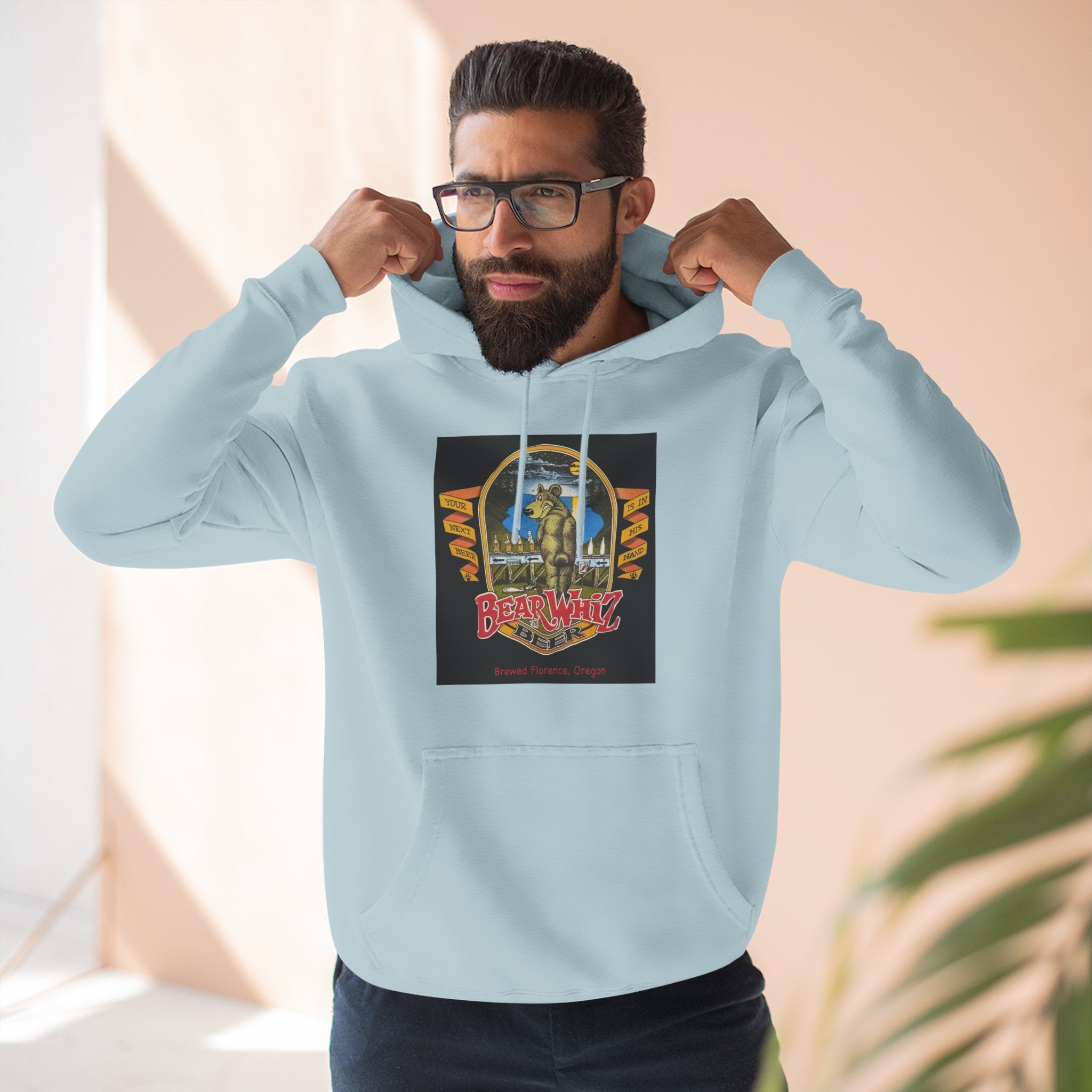 Bear Whiz Beer Original Hoodie — 'Beach Vibes' Graphic Pullover