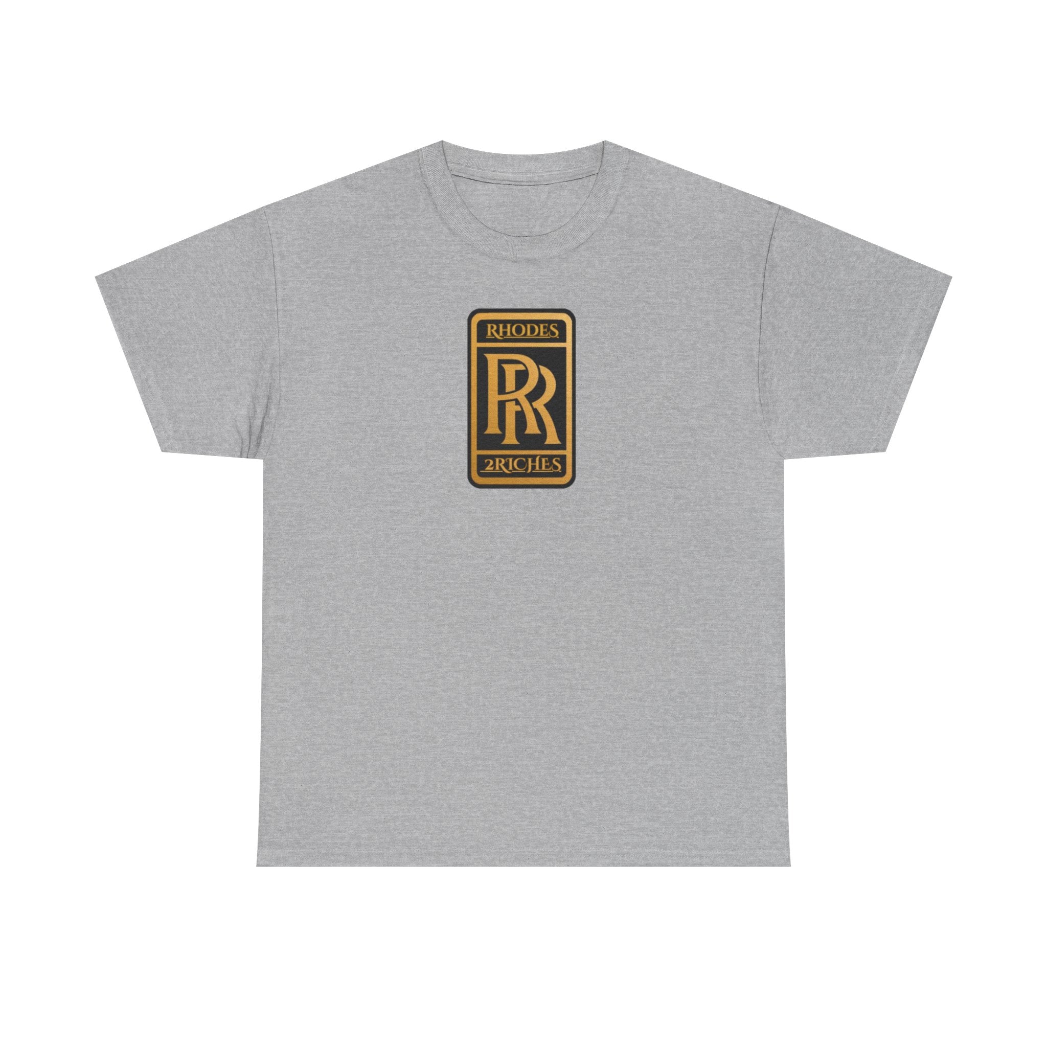 Rhodes 2 Riches Family Crest - Luxury Monogram Tee — 'RR' Rhodes & Riches Crest Cotton T-Shirt