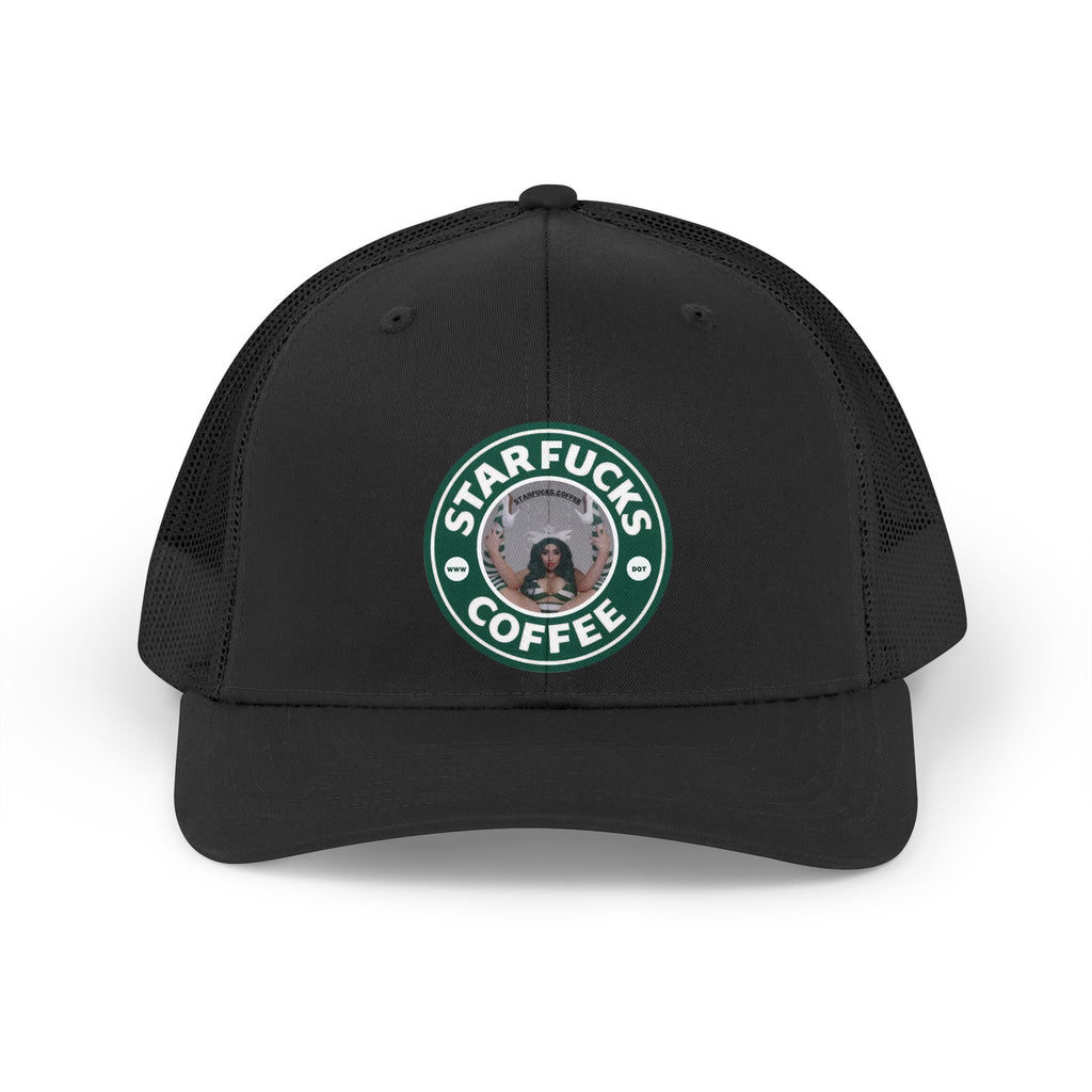 Starfucks.Coffee Retro Logo Mesh Cap fun comedy Trucker Hat
