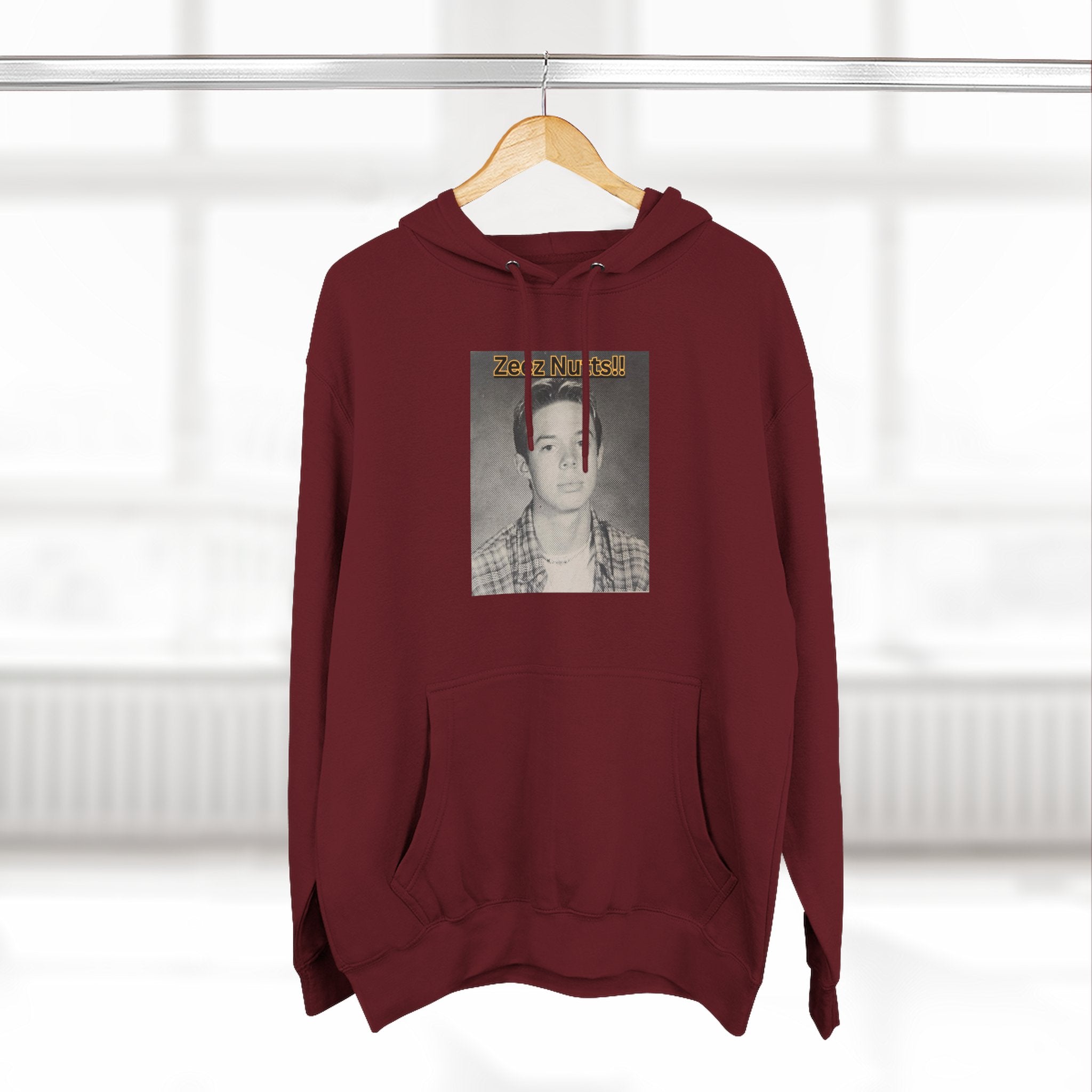 Zee'z Nutts!!   Vintage Portrait Hoodie — 'ZeeNutty' Photo Graphic Pullover