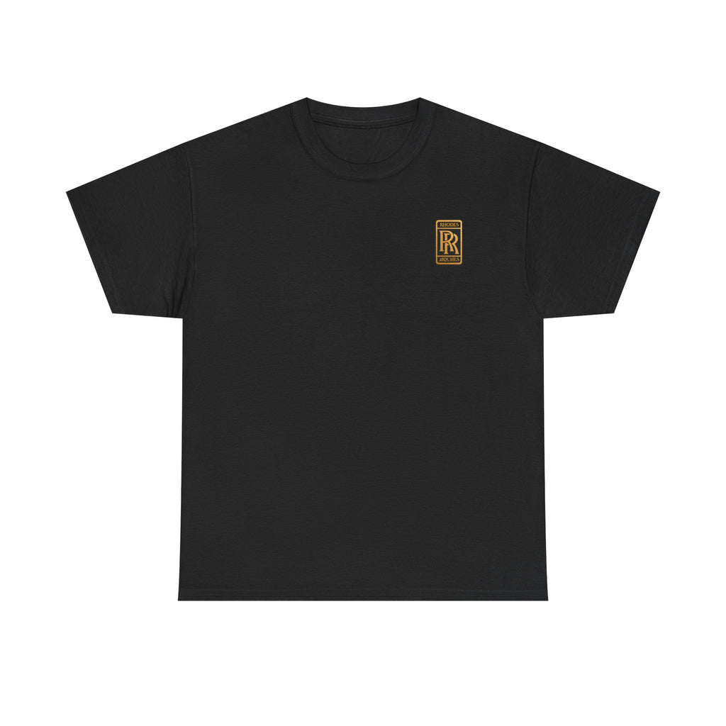 Rhodes 2 Riches Gold Family Crest Monogram Tee — Luxury RR Chest Patch T-Shirt