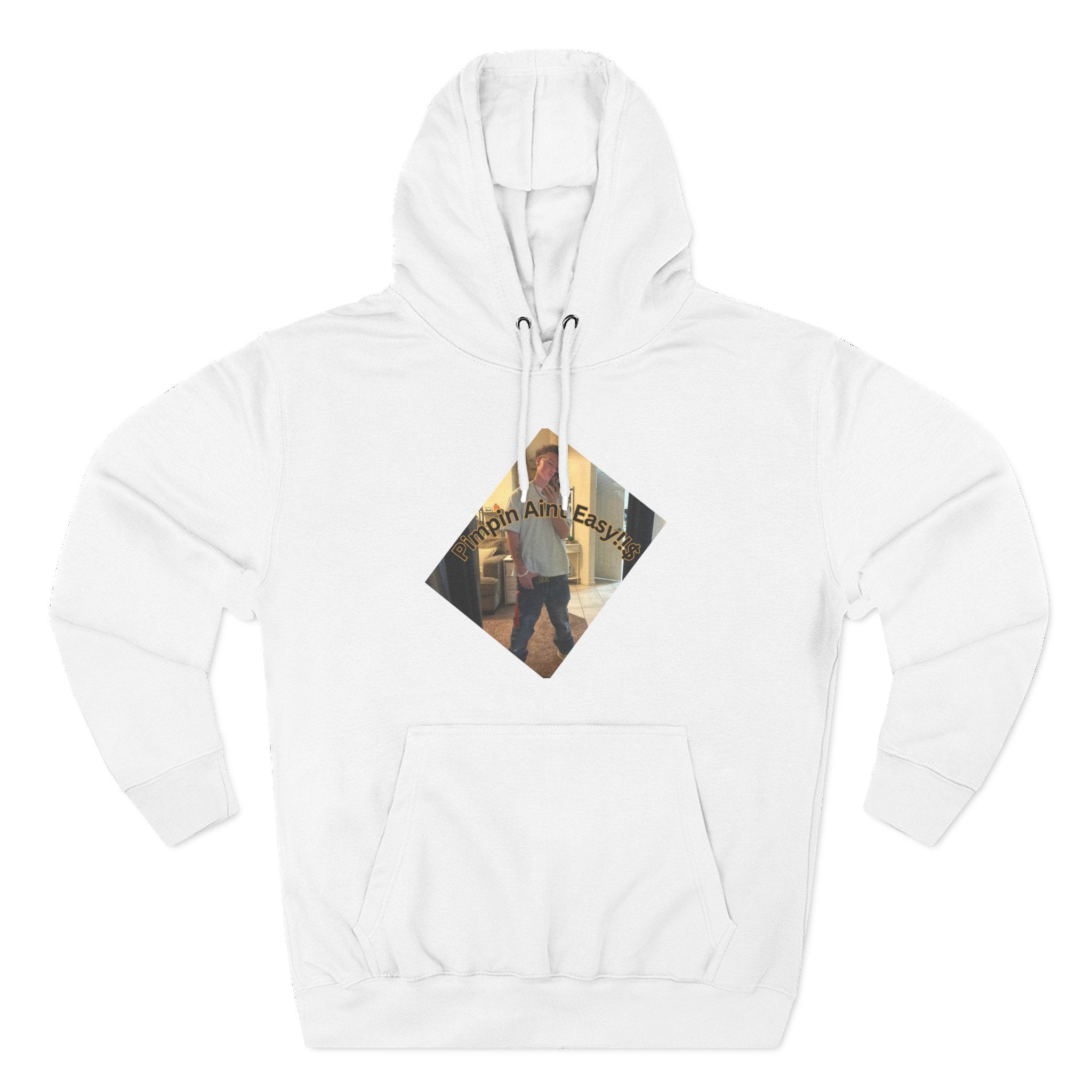 Pimpin Aint Easy (Ryder or Die Style)   Three-Panel Fleece Hoodie — Cozy Diamond Photo Graphic Pullover