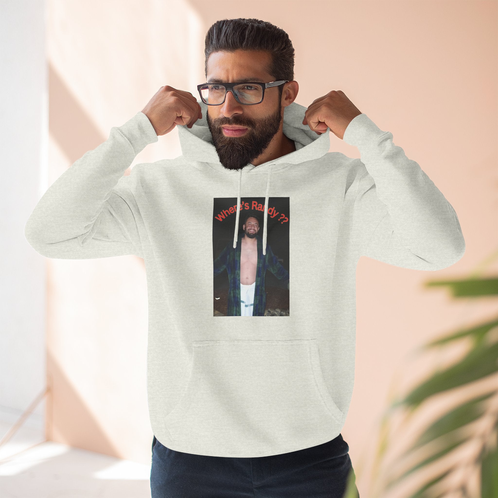 Where's Randy!!!????  Graphic Hoodie — Raised Arms Photo Print Hoodie (Three-Panel Fleece)