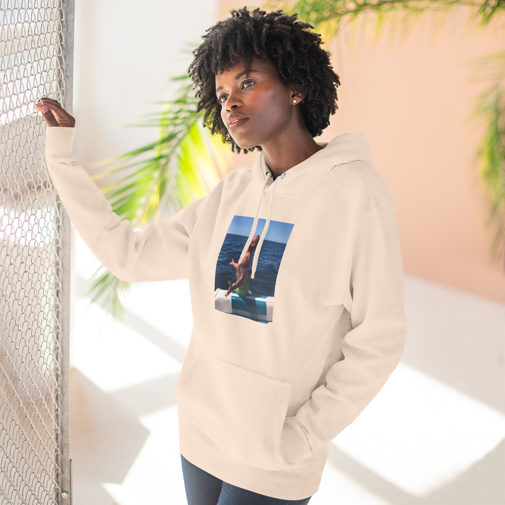 Fishy Out Of Water Hoodie — Ocean Boat Summer Vibes Fleece Pullover