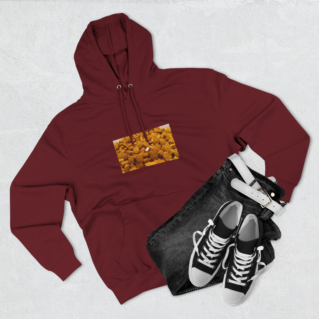 UPS Delivery Hoodie — Golden Nugget Pattern Chest Print Fleece Hoodie