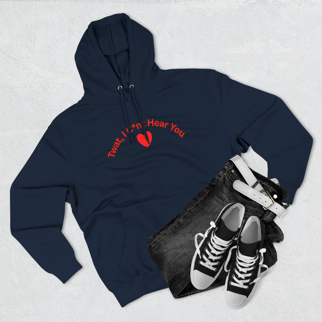 I cunt hear you 2 Three-Panel Fleece Hoodie