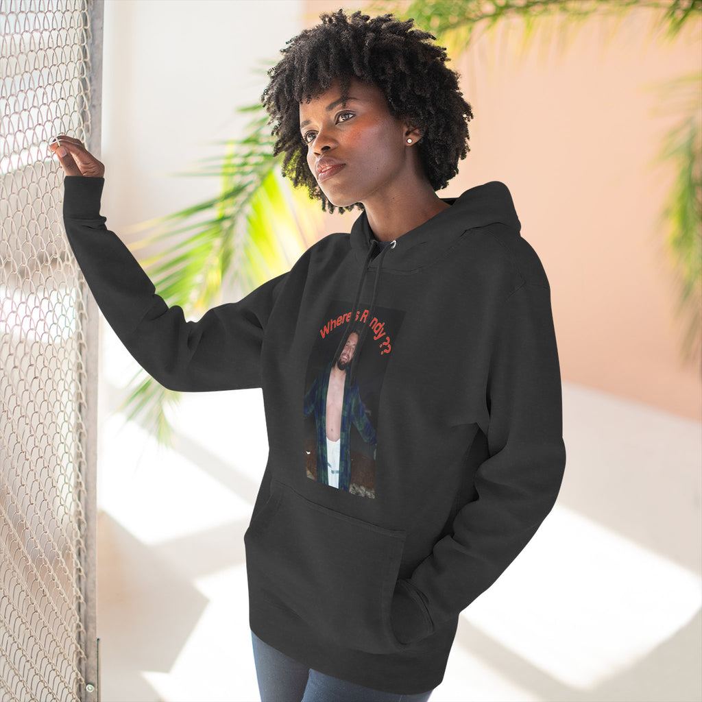 Where's Randy!!!????  Graphic Hoodie — Raised Arms Photo Print Hoodie (Three-Panel Fleece)