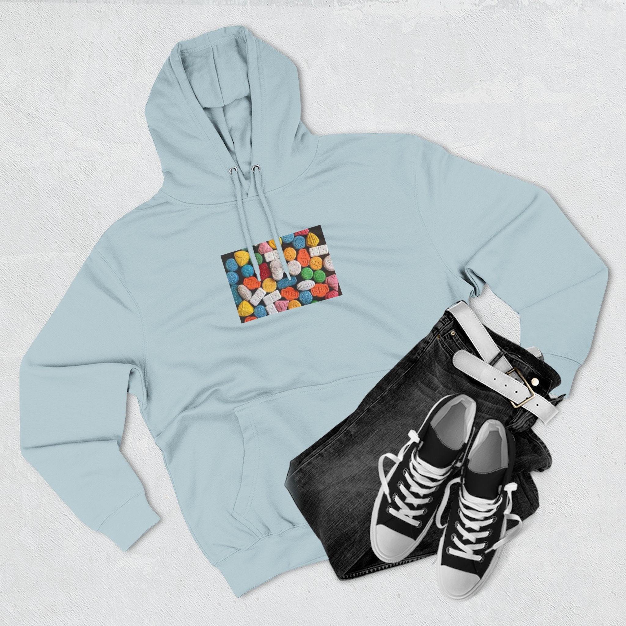 Colorful Candy Photo Hoodie — Retro Sweet Treats Pullover