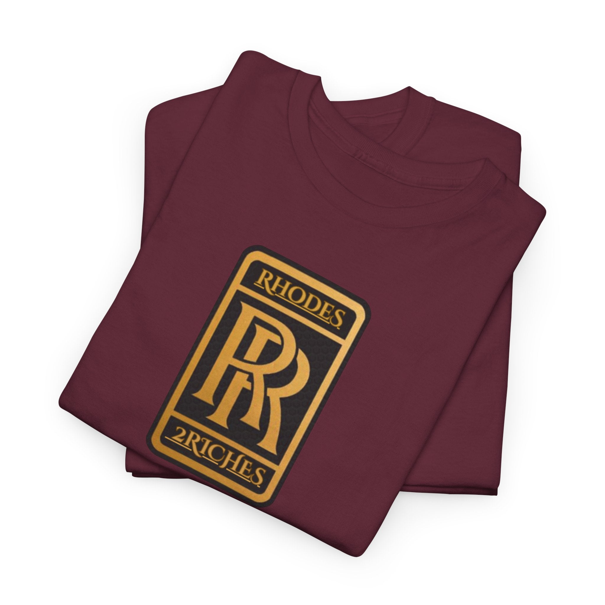Rhodes 2 Riches Family Crest - Luxury Monogram Tee — 'RR' Rhodes & Riches Crest Cotton T-Shirt