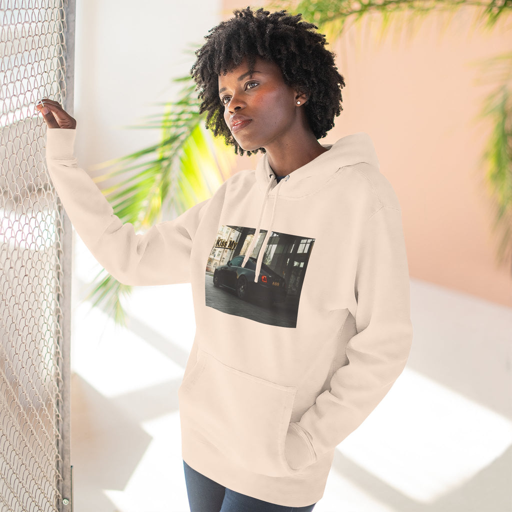 KISS MY license plate Photo Hoodie — Vintage Streetwear Pullover