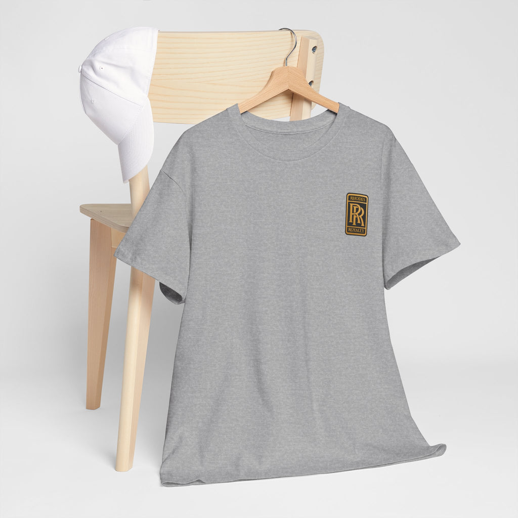 Rhodes Royalty Family Crest- Luxury Monogram T-Shirt — Small Chest Patch "RR"