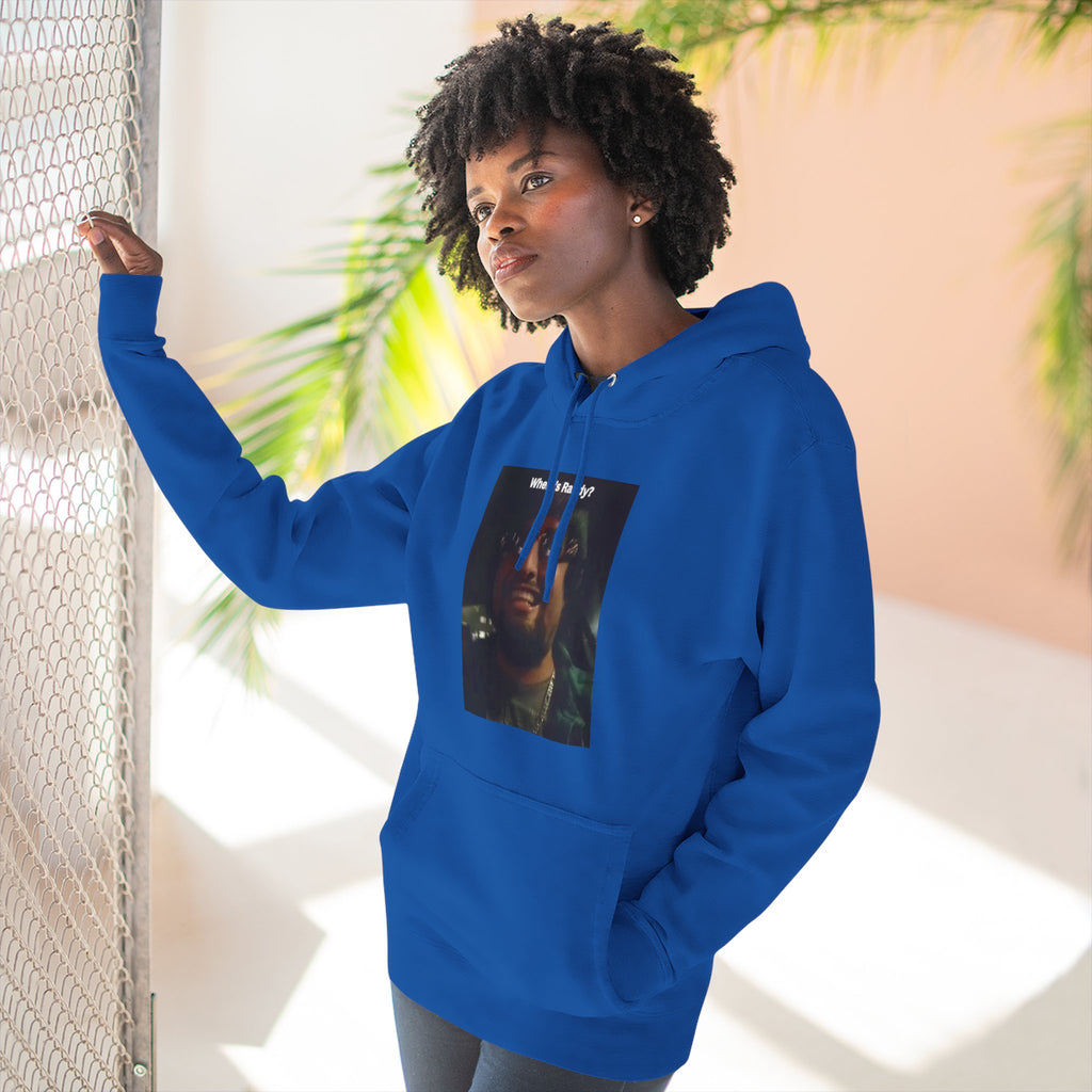 Wheres Randy Vintage Hoodie — Retro Mood Graphic Pullover