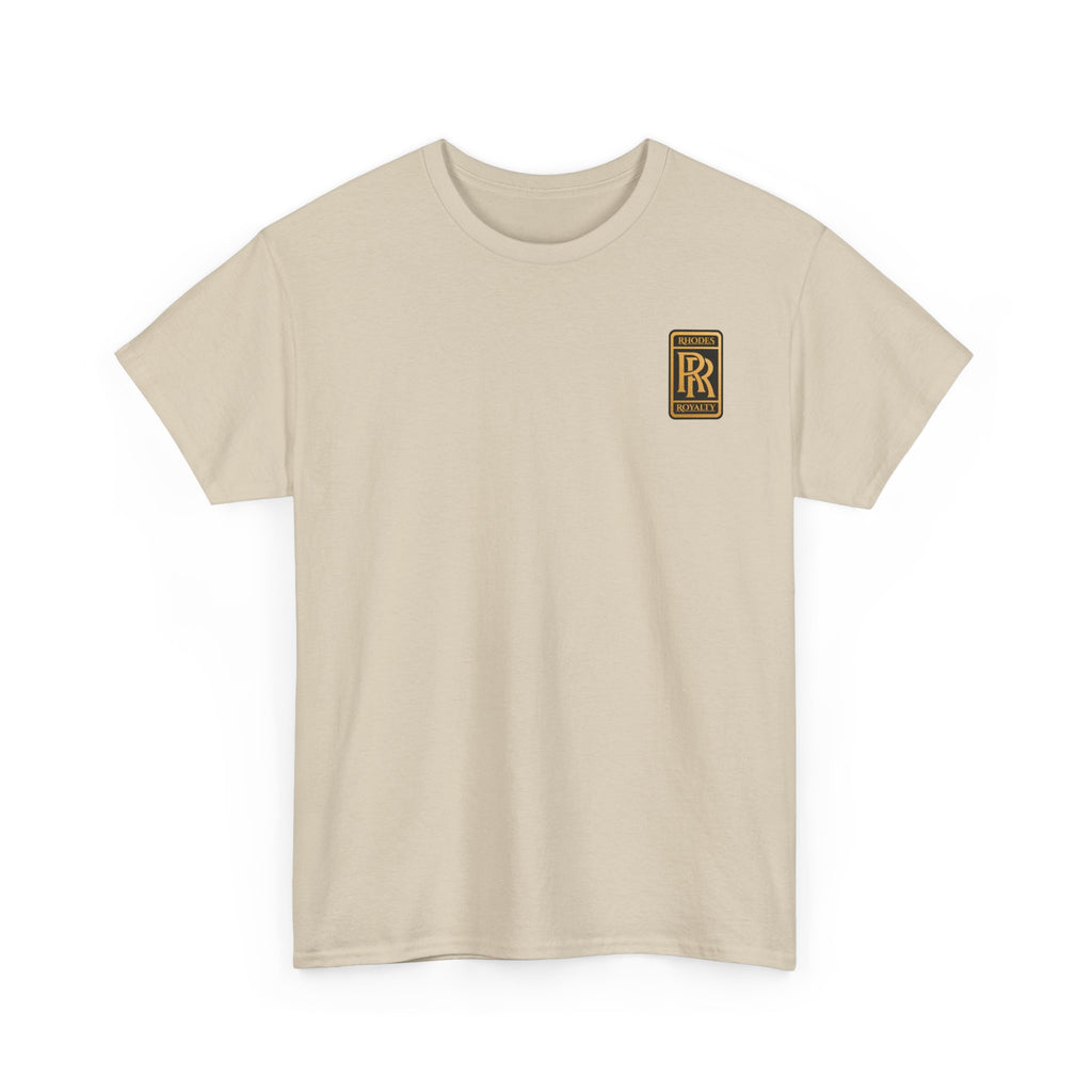 Rhodes Royalty Family Crest- Luxury Monogram T-Shirt — Small Chest Patch "RR"