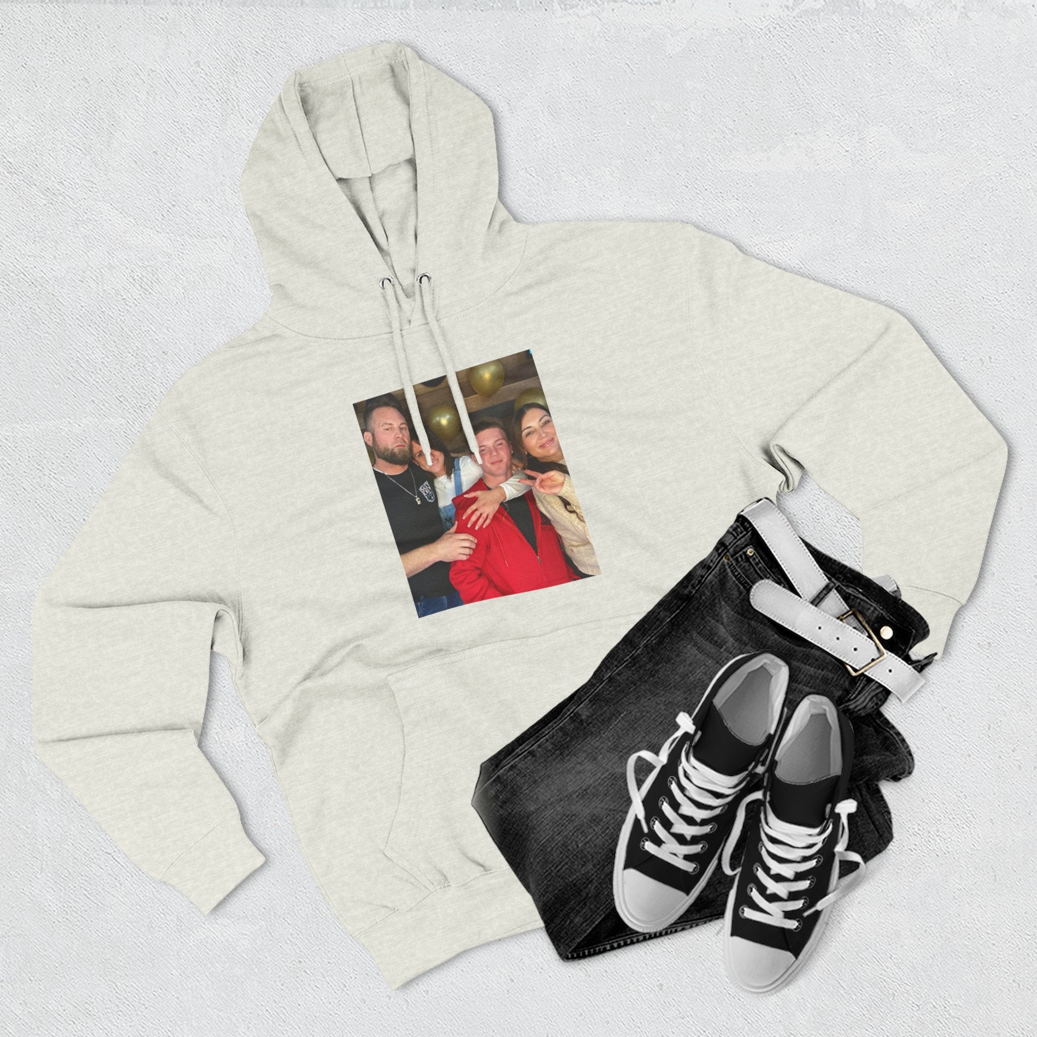 Family!!     Photo Collage Fleece Hoodie - Custom Group Portrait Pullover