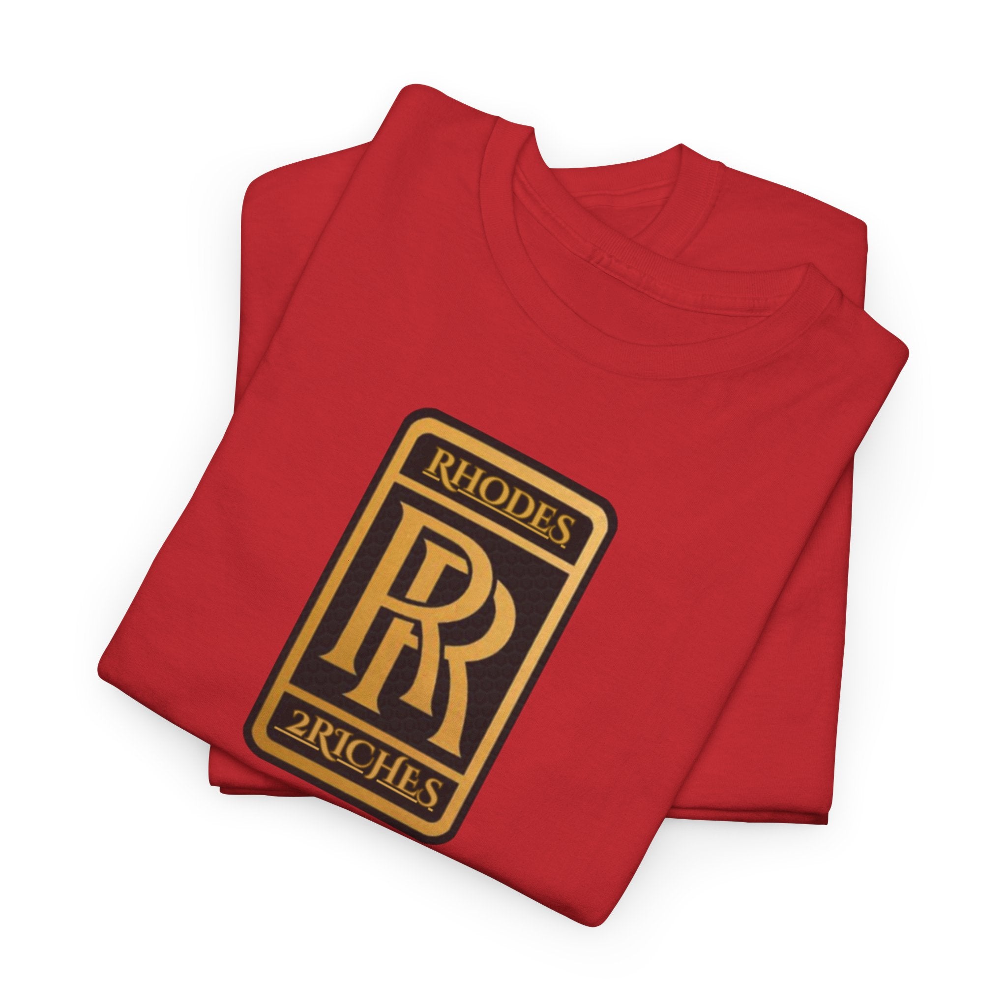 Rhodes 2 Riches Family Crest - Luxury Monogram Tee — 'RR' Rhodes & Riches Crest Cotton T-Shirt