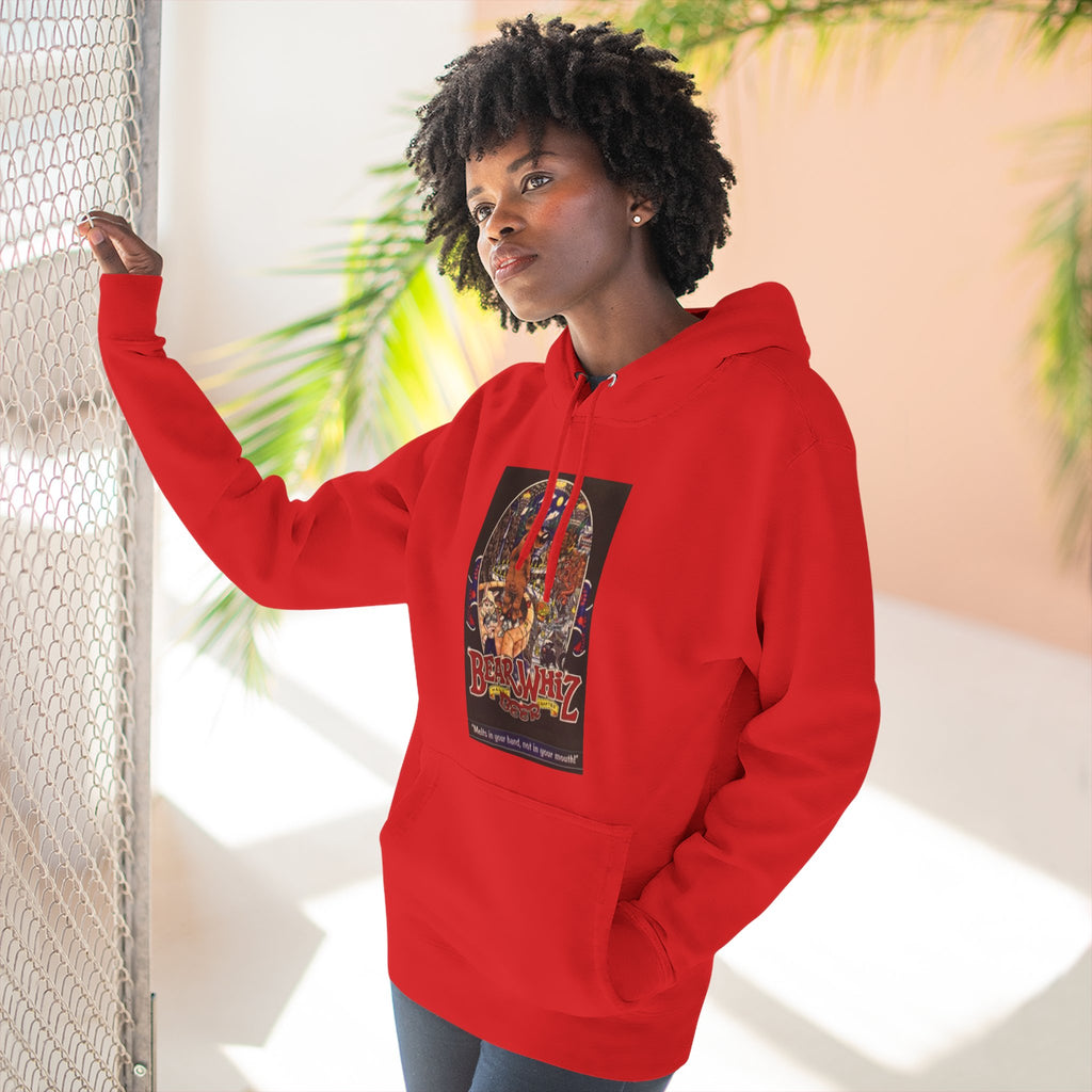 Bear Whiz Beer 3 Hoodie — 'Burning Jazz' Retro Concert Poster Fleece Hoodie