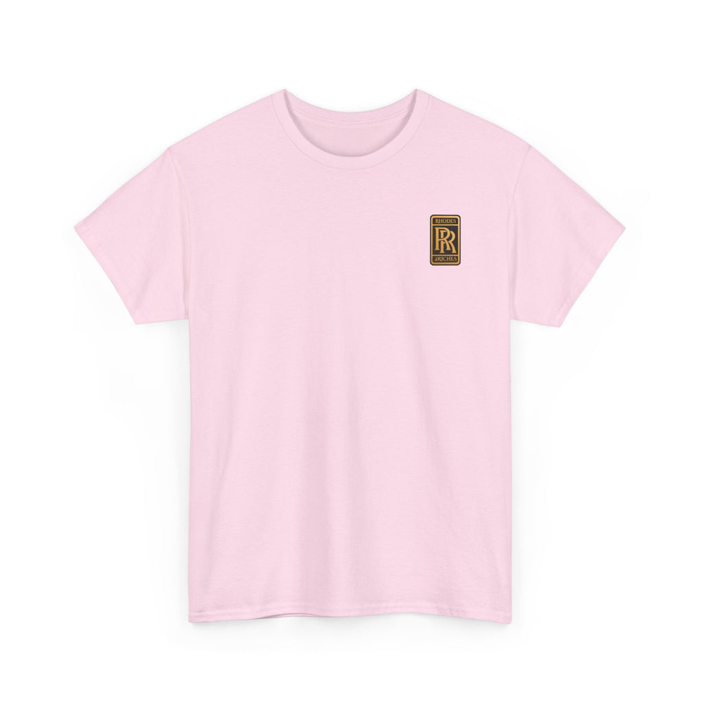 Rhodes 2 Riches Gold Family Crest Monogram Tee — Luxury RR Chest Patch T-Shirt
