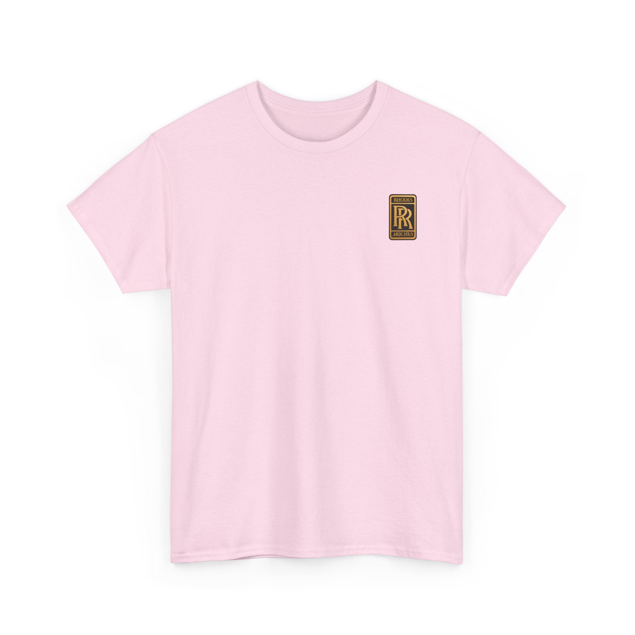 Rhodes 2 Riches Gold Family Crest Monogram Tee — Luxury RR Chest Patch T-Shirt