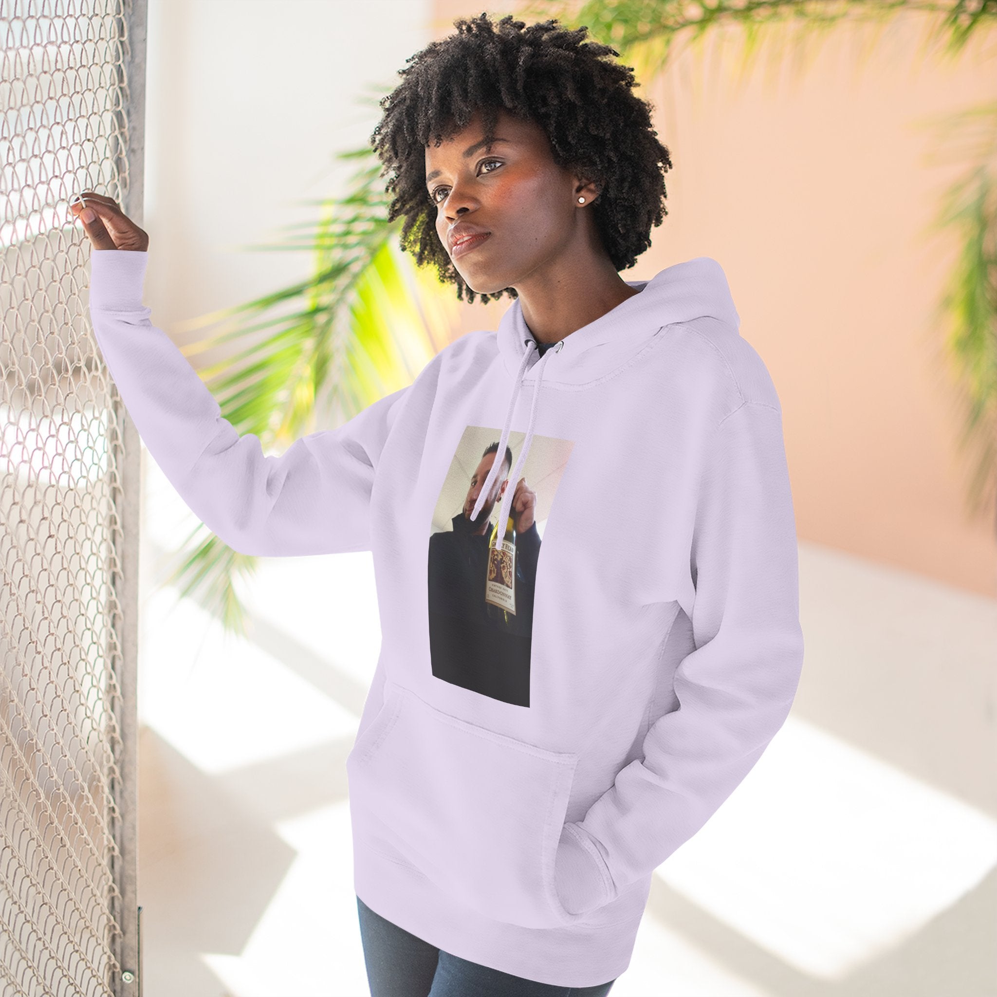 Shaun Says!      Three-Panel Fleece Hoodie – Vintage Photo Collage Printed Hoodie