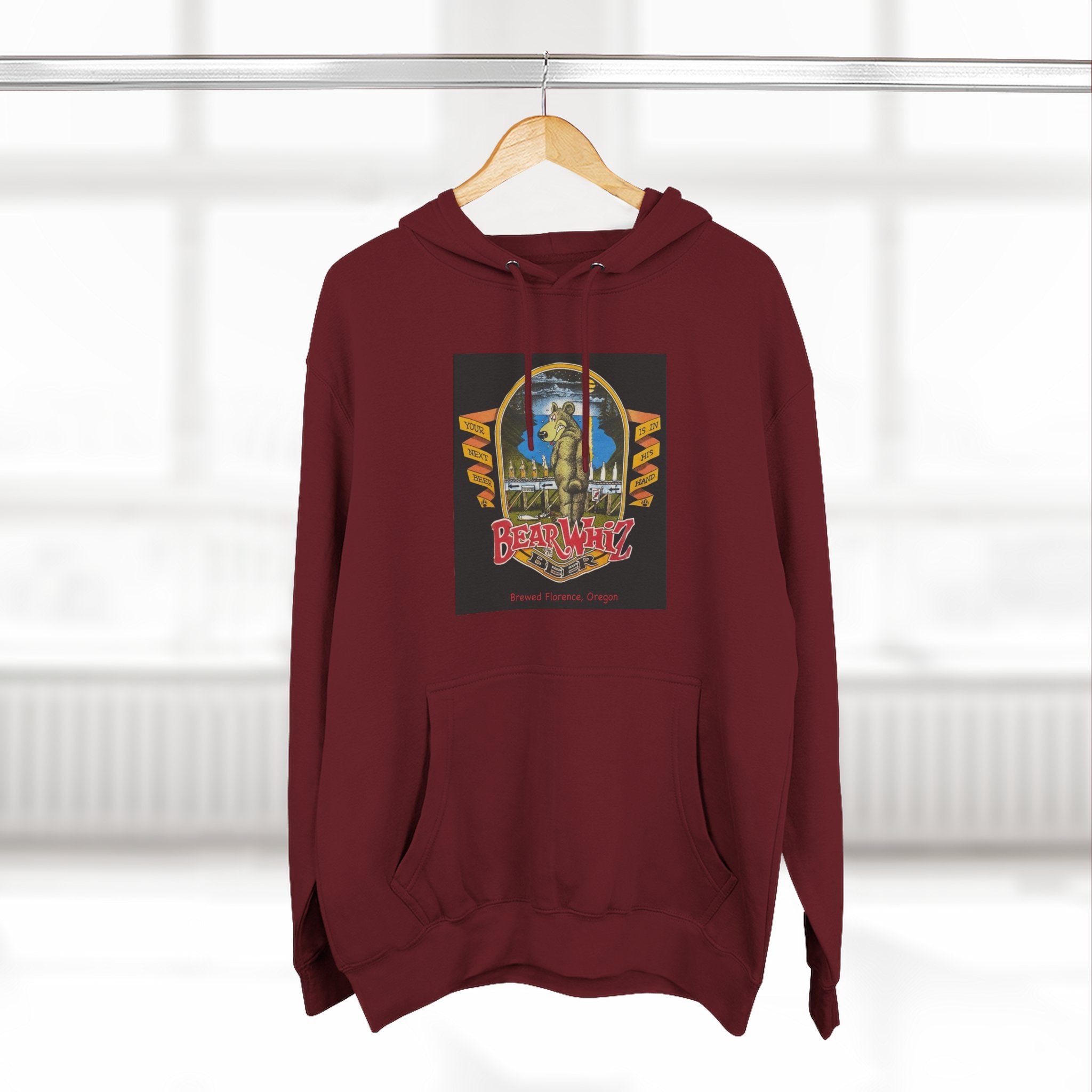 Bear Whiz Beer Original Hoodie — 'Beach Vibes' Graphic Pullover