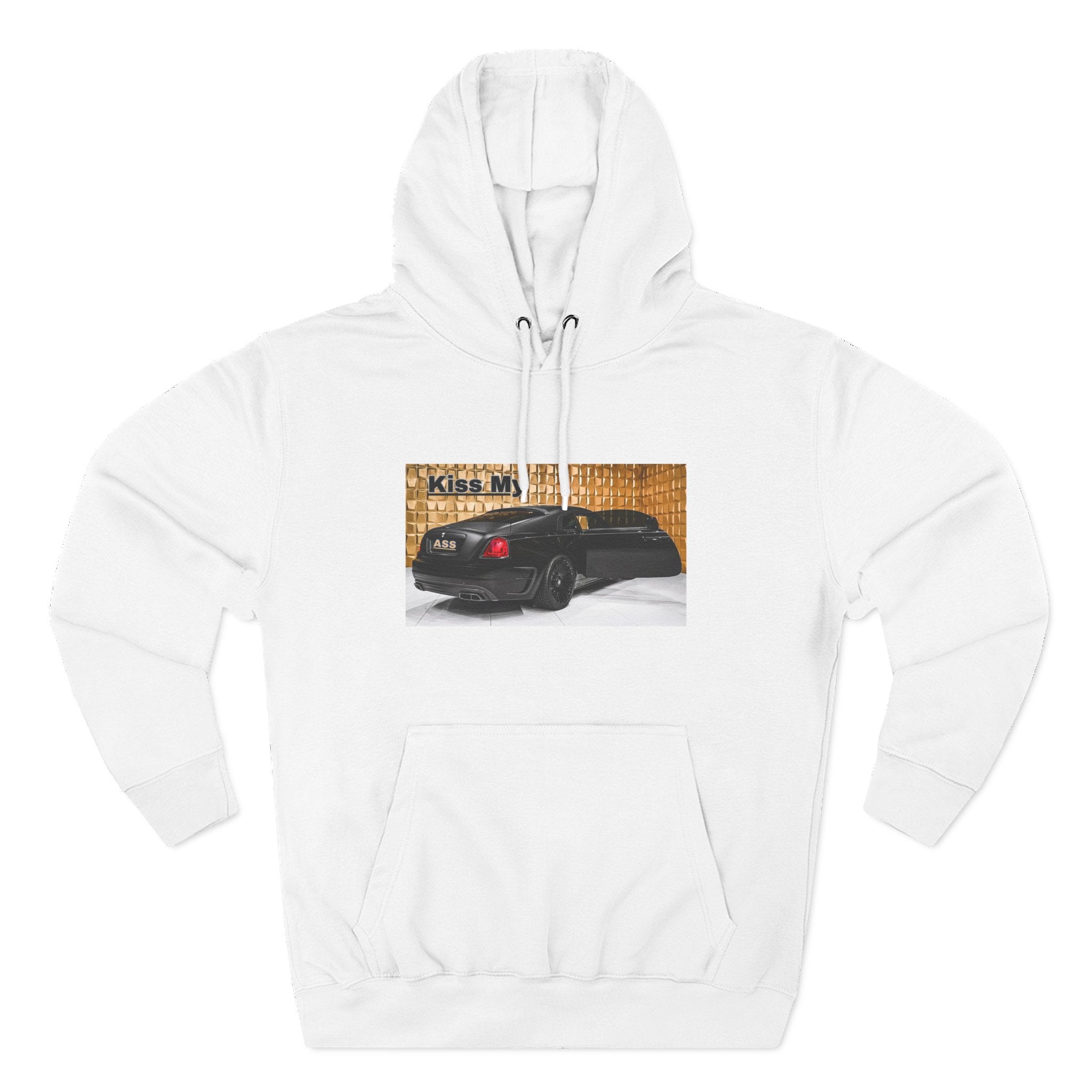 Kiss My  License plate Hoodie — Graphic Black Car Music Lover Pullover