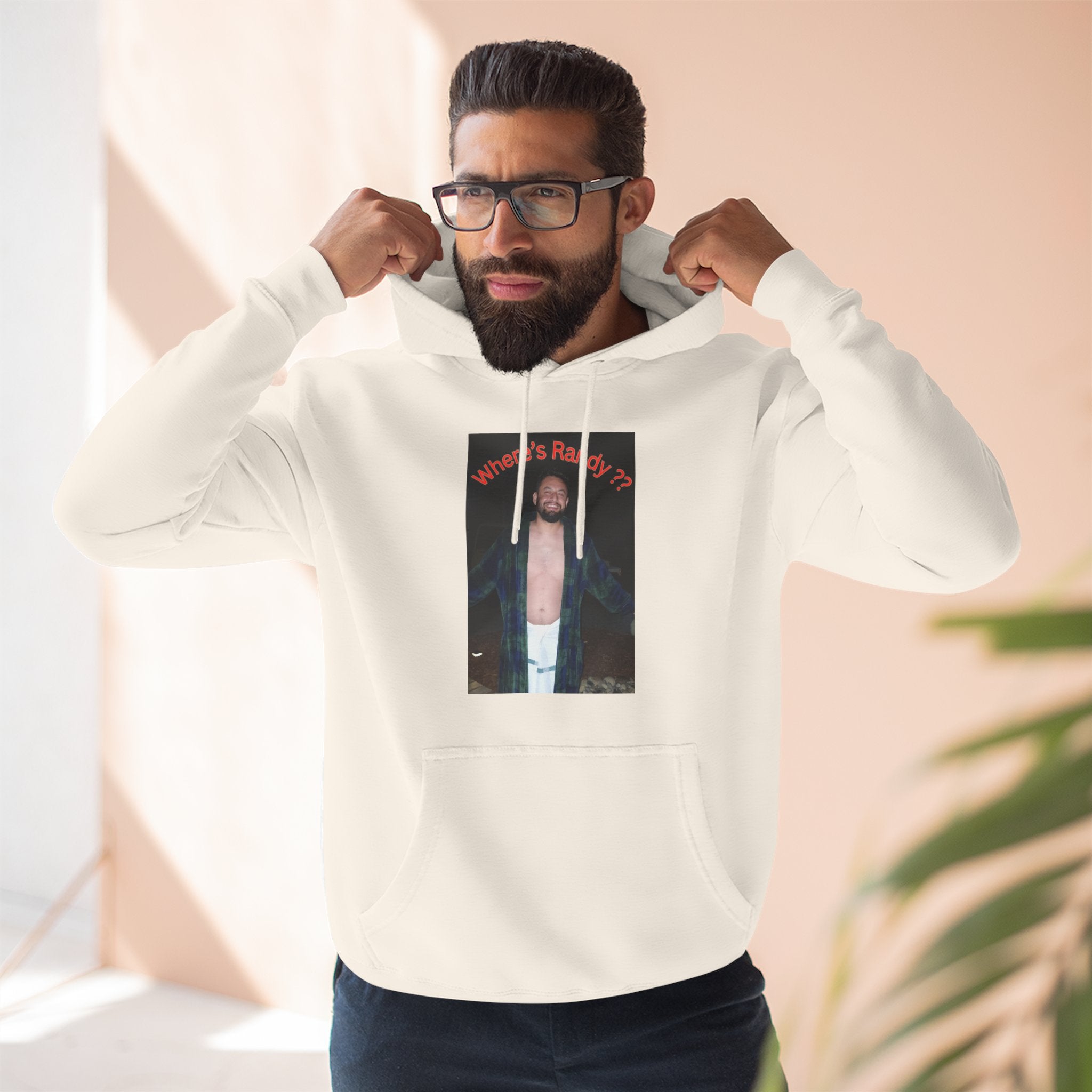Where's Randy!!!????  Graphic Hoodie — Raised Arms Photo Print Hoodie (Three-Panel Fleece)
