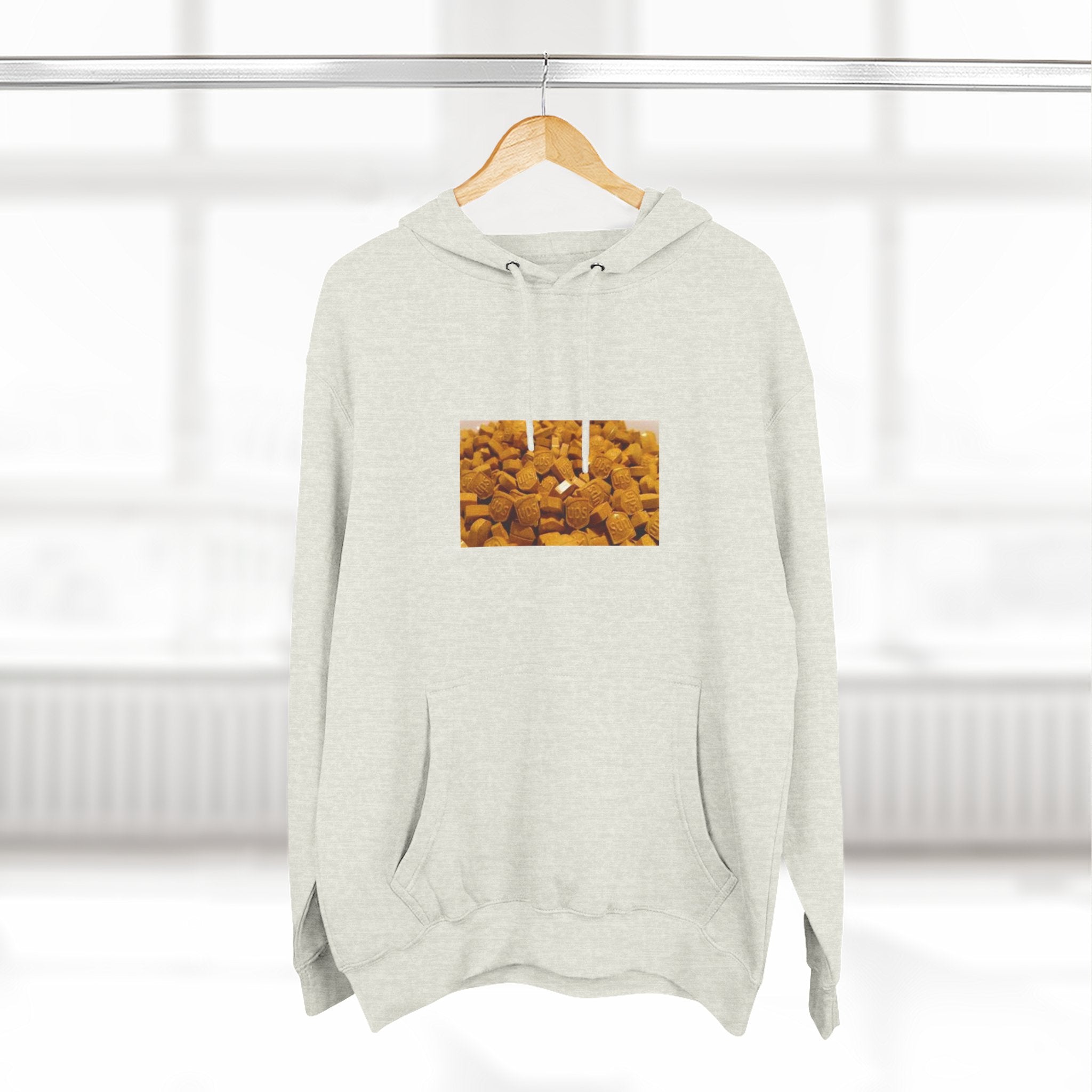 UPS Delivery Hoodie — Golden Nugget Pattern Chest Print Fleece Hoodie